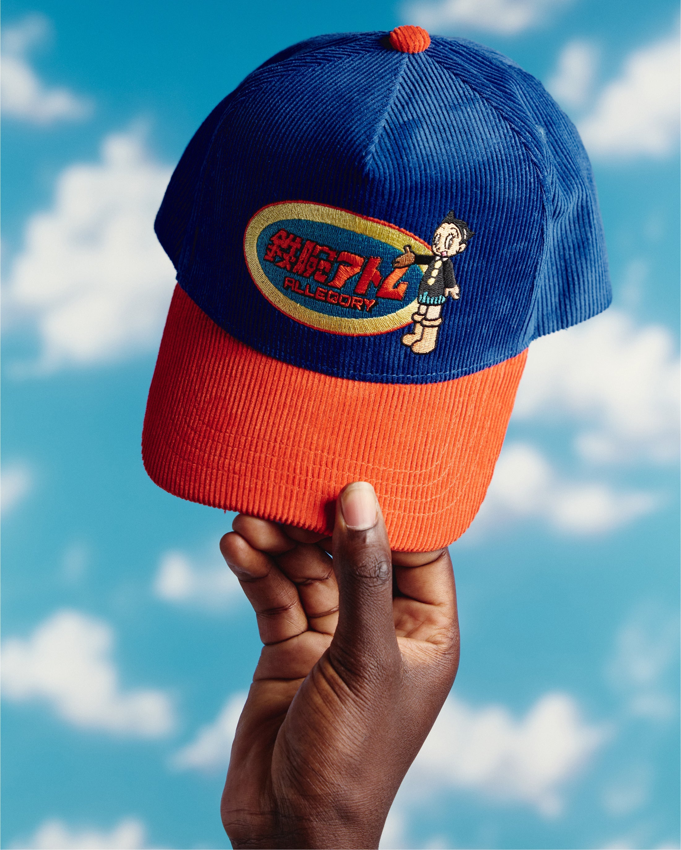 School Boy Mighty Atom Corduroy Hat For Astro Boy™ / Cobalt Blue / Terracotta Red-5