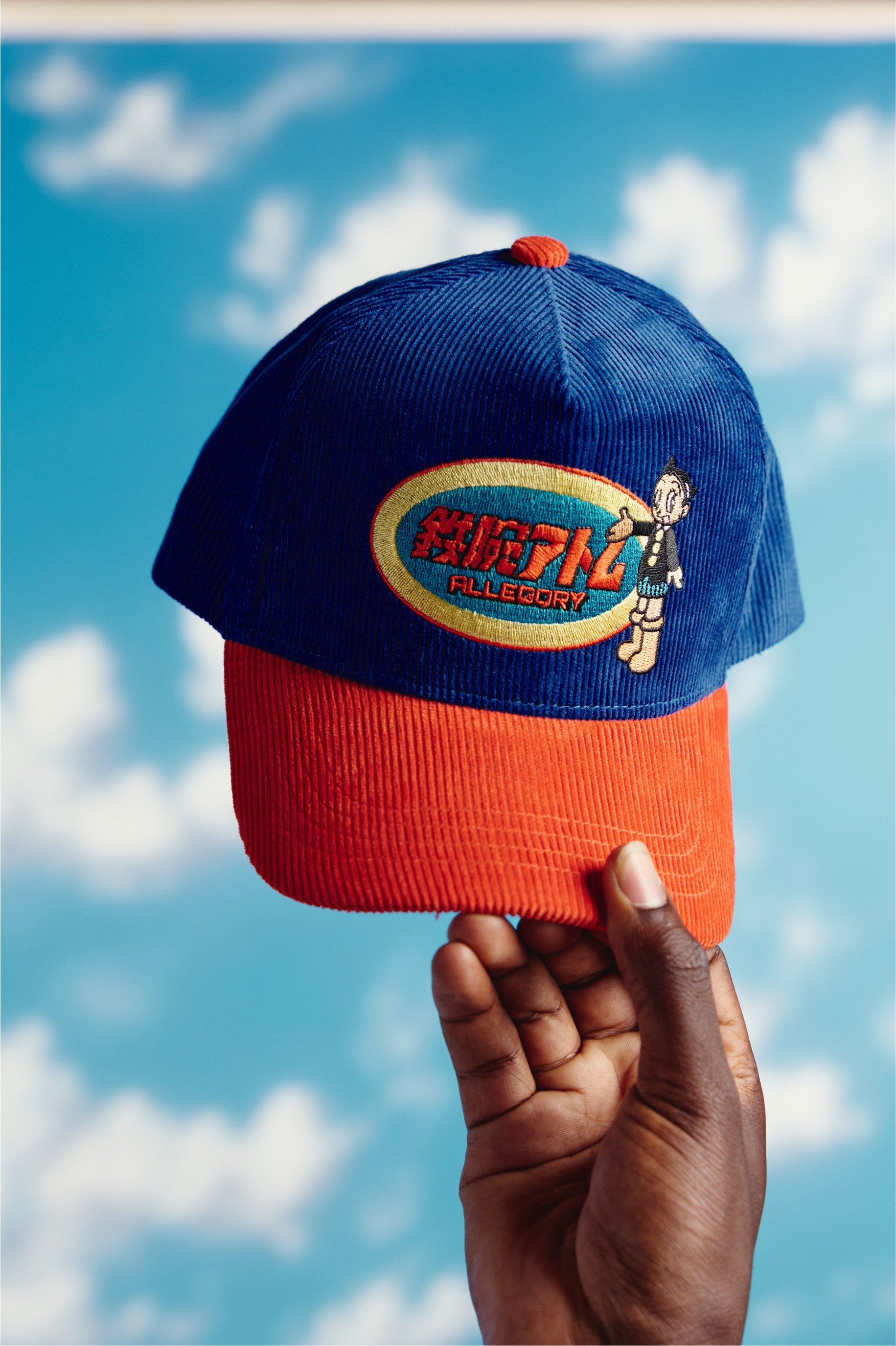 School Boy Mighty Atom Corduroy Hat For Astro Boy™ / Cobalt Blue / Terracotta Red-4