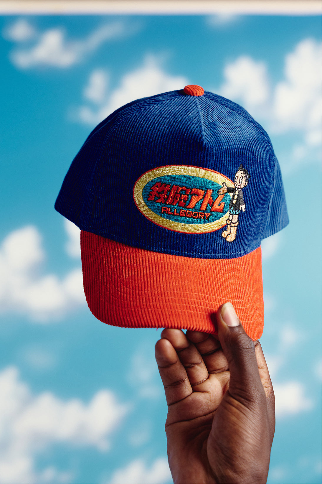 School Boy Mighty Atom Corduroy Hat For Astro Boy™ / Cobalt Blue / Terracotta Red-4