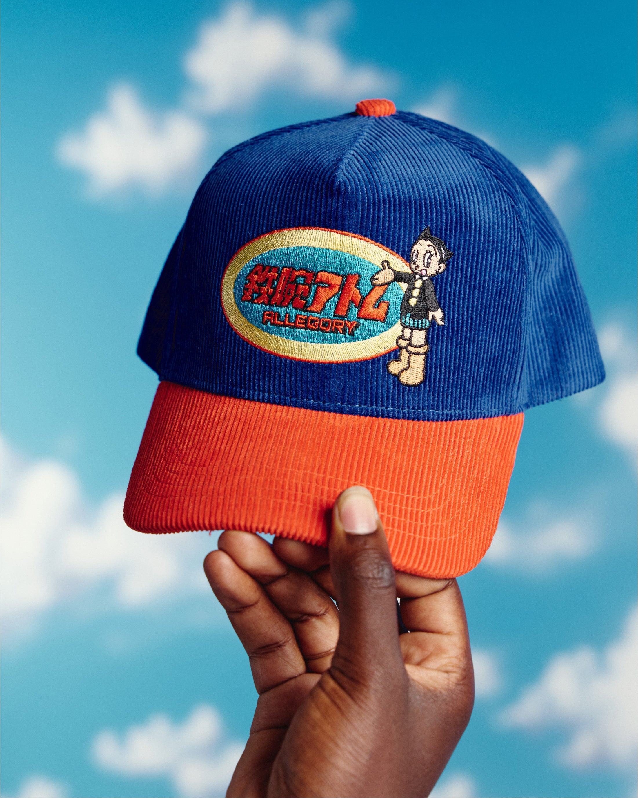 School Boy Mighty Atom Corduroy Hat For Astro Boy™ / Cobalt Blue / Terracotta Red-6