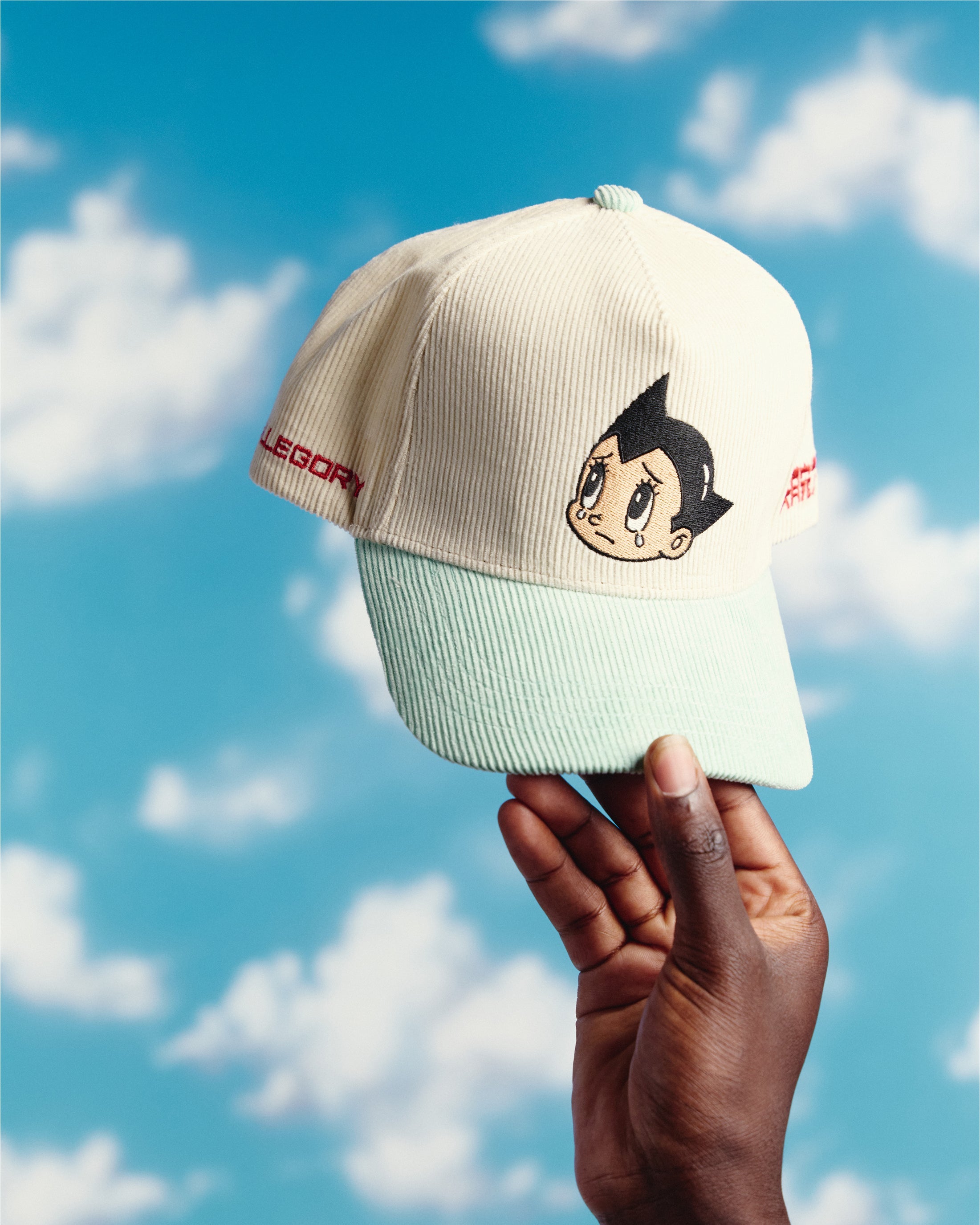 Tears of Atom Corduroy Hat For Astro Boy / Cream / Teal-2