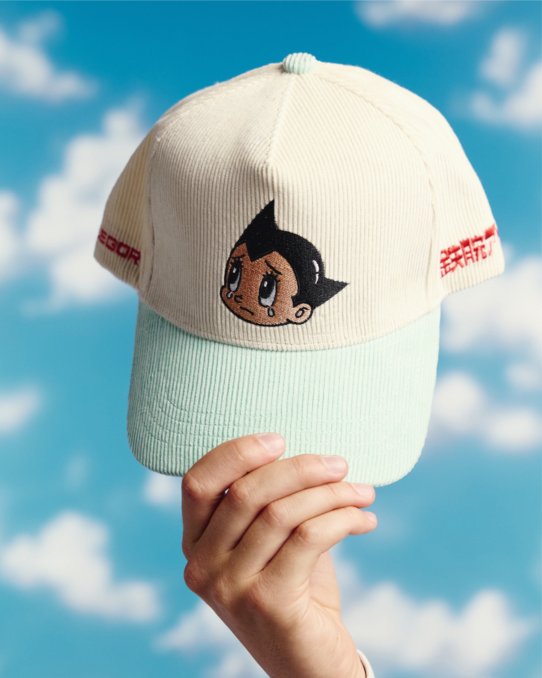Tears of Atom Corduroy Hat For Astro Boy / Cream / Teal-6