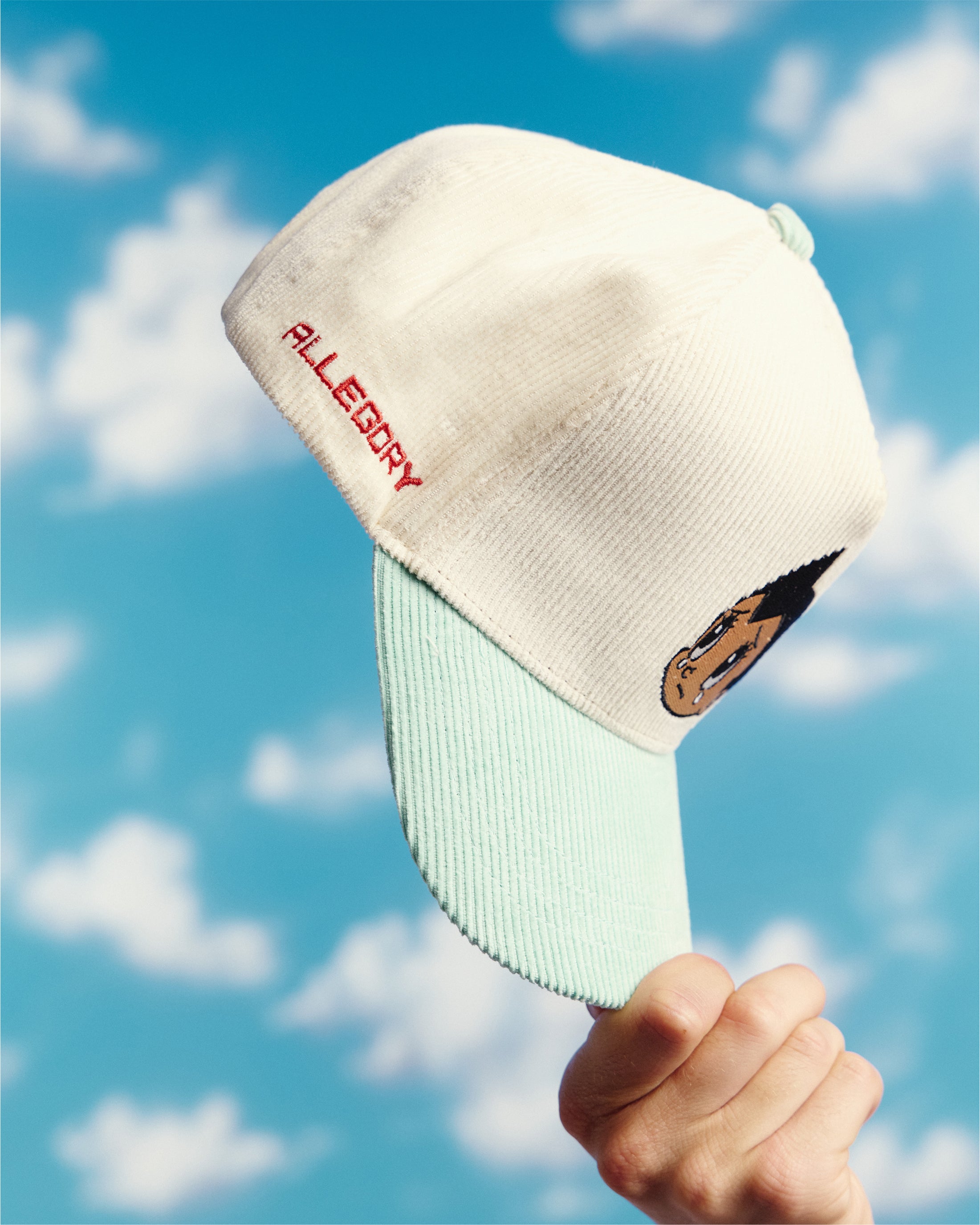 Tears of Atom Corduroy Hat For Astro Boy / Cream / Teal-4