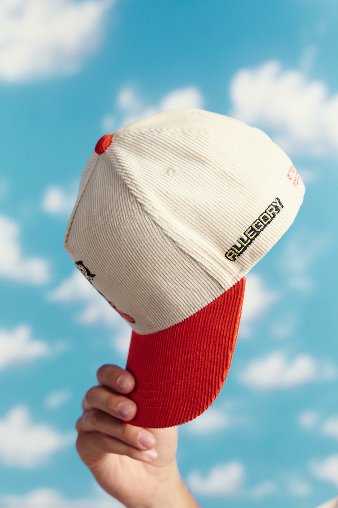 Retro Little Robot Corduroy Hat For Astro Boy™ / Cream / Terracotta Red-4