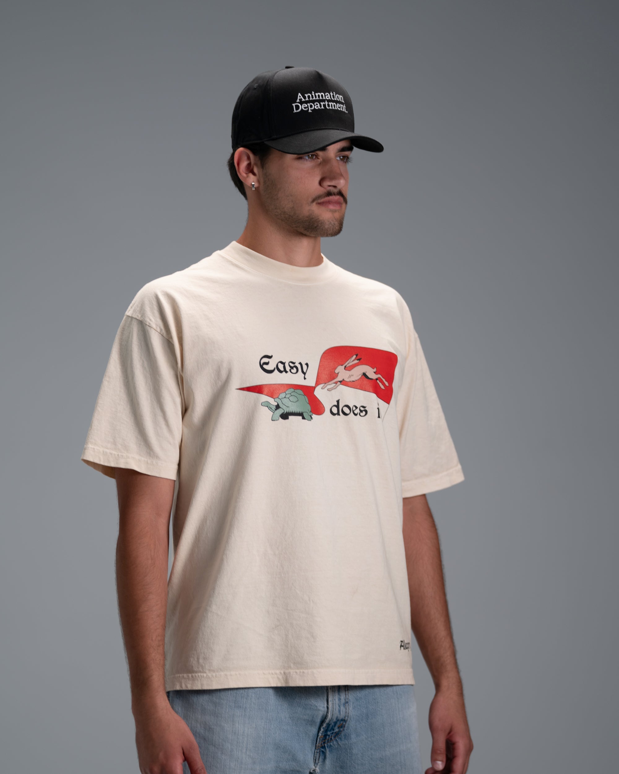 Tortoise and The Hare Tee / Washed Gold-6