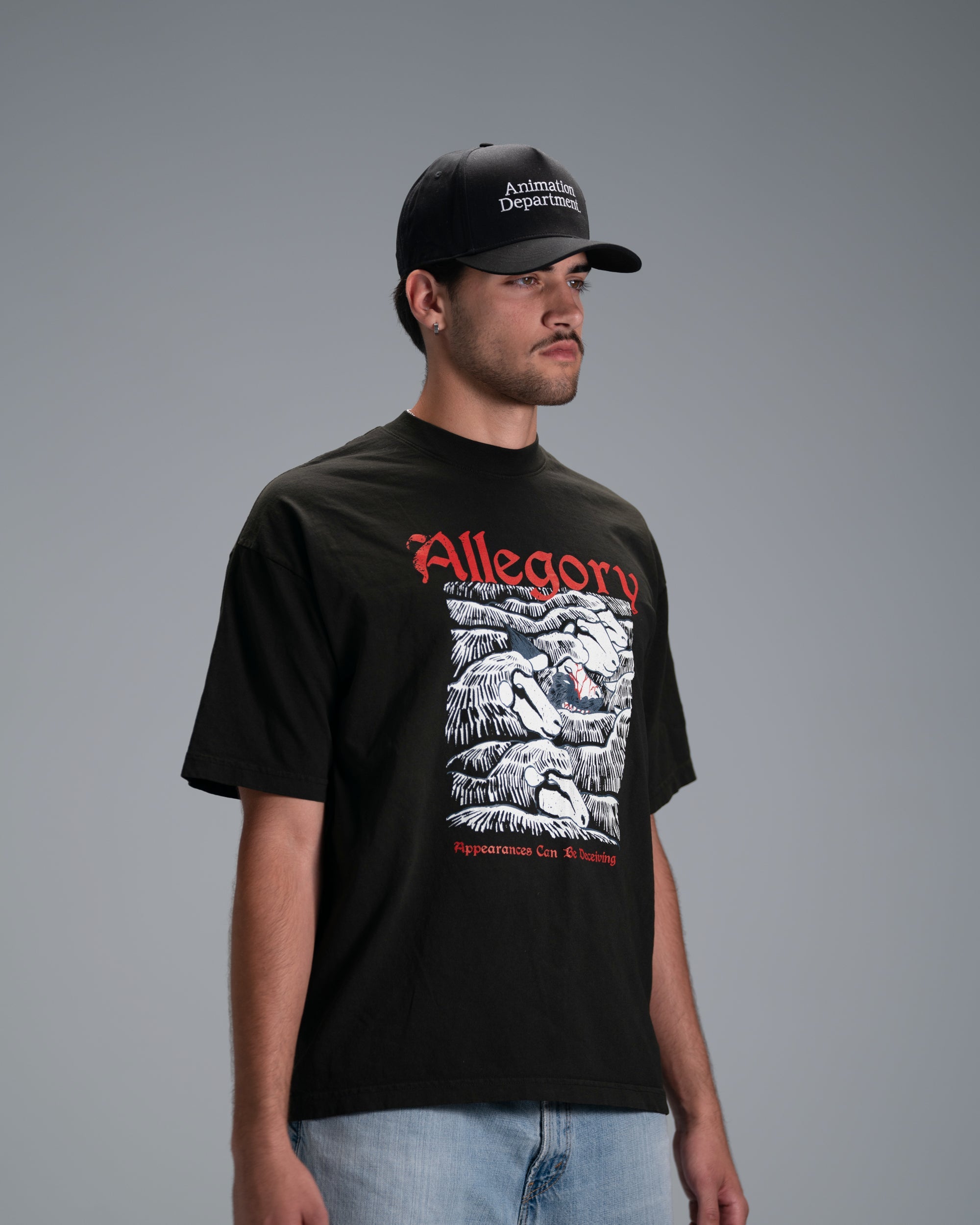 Wolf In Sheep Clothing Tee / Charcoal-3