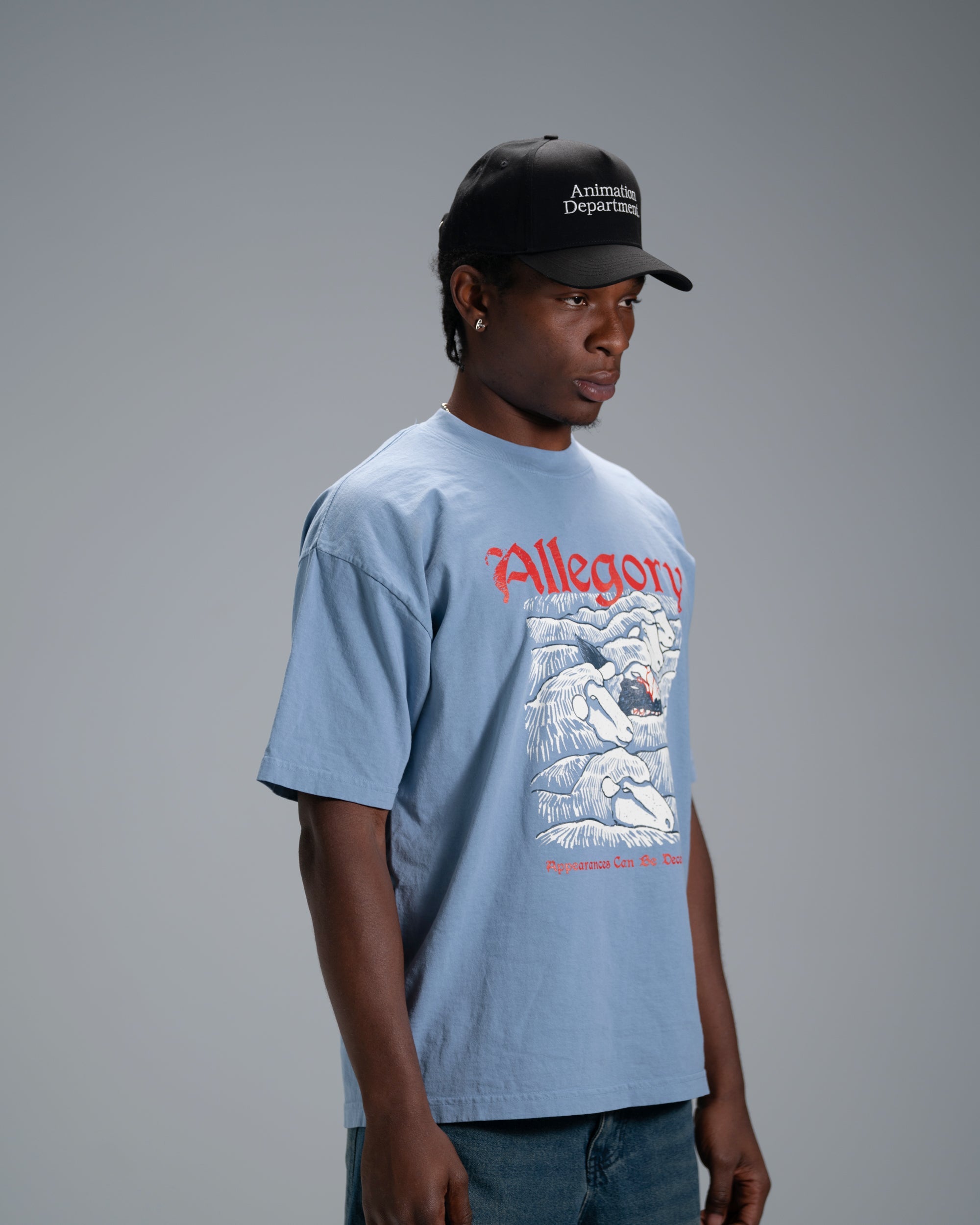 Wolf In Sheep Clothing Tee / Soft Denim Blue-4
