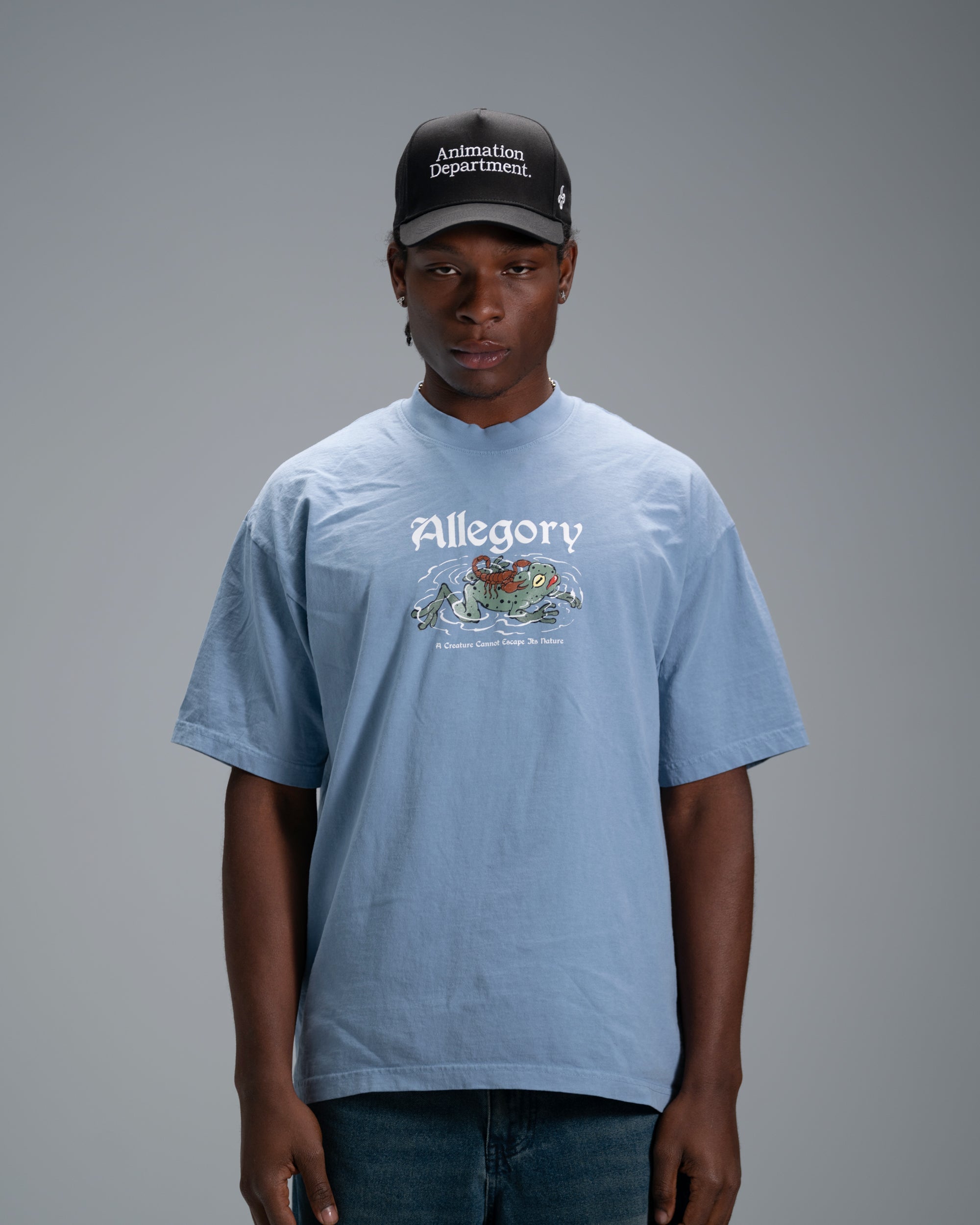 Scorpion and The Frog Tee / Soft Denim Blue-3