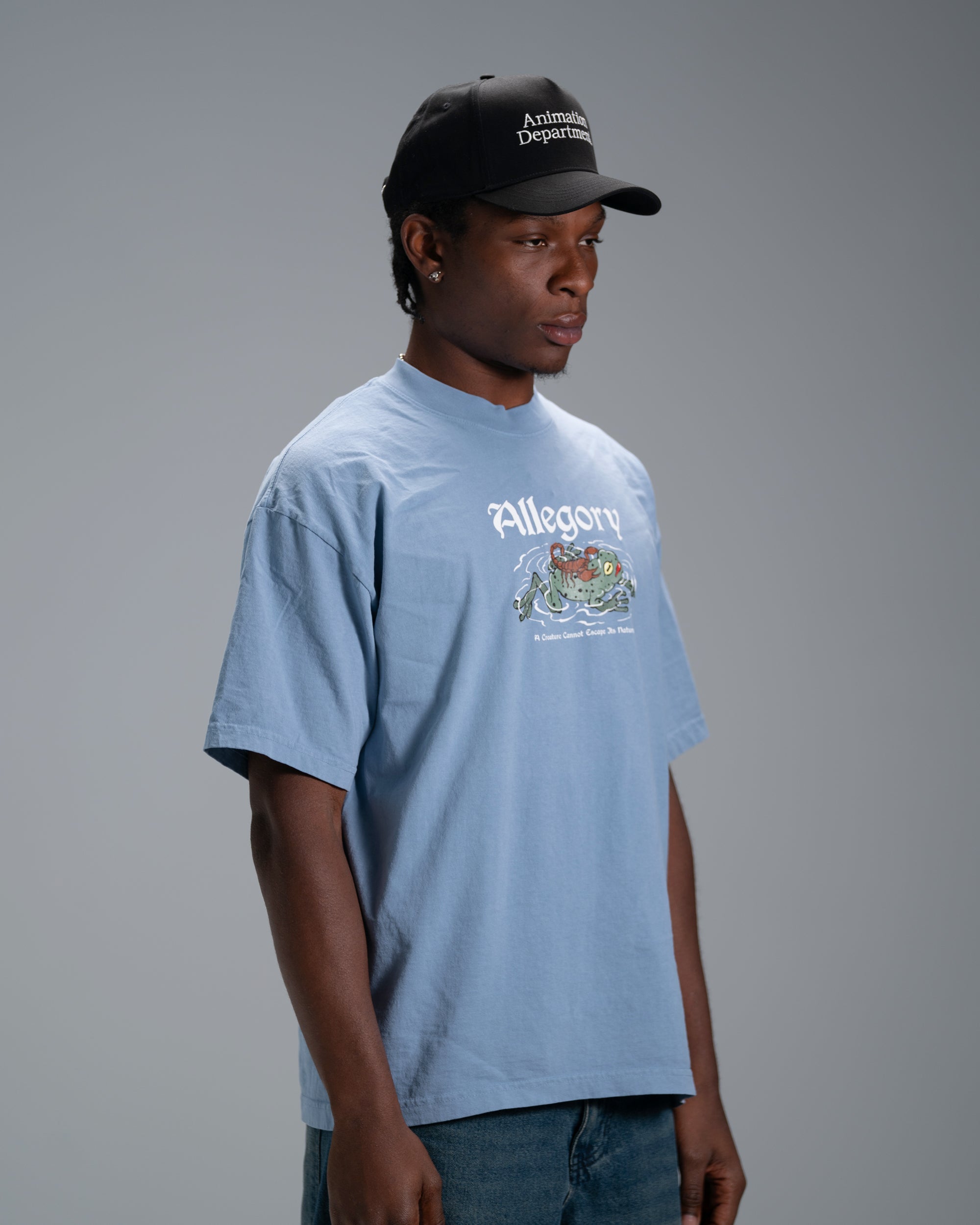 Scorpion and The Frog Tee / Soft Denim Blue-4