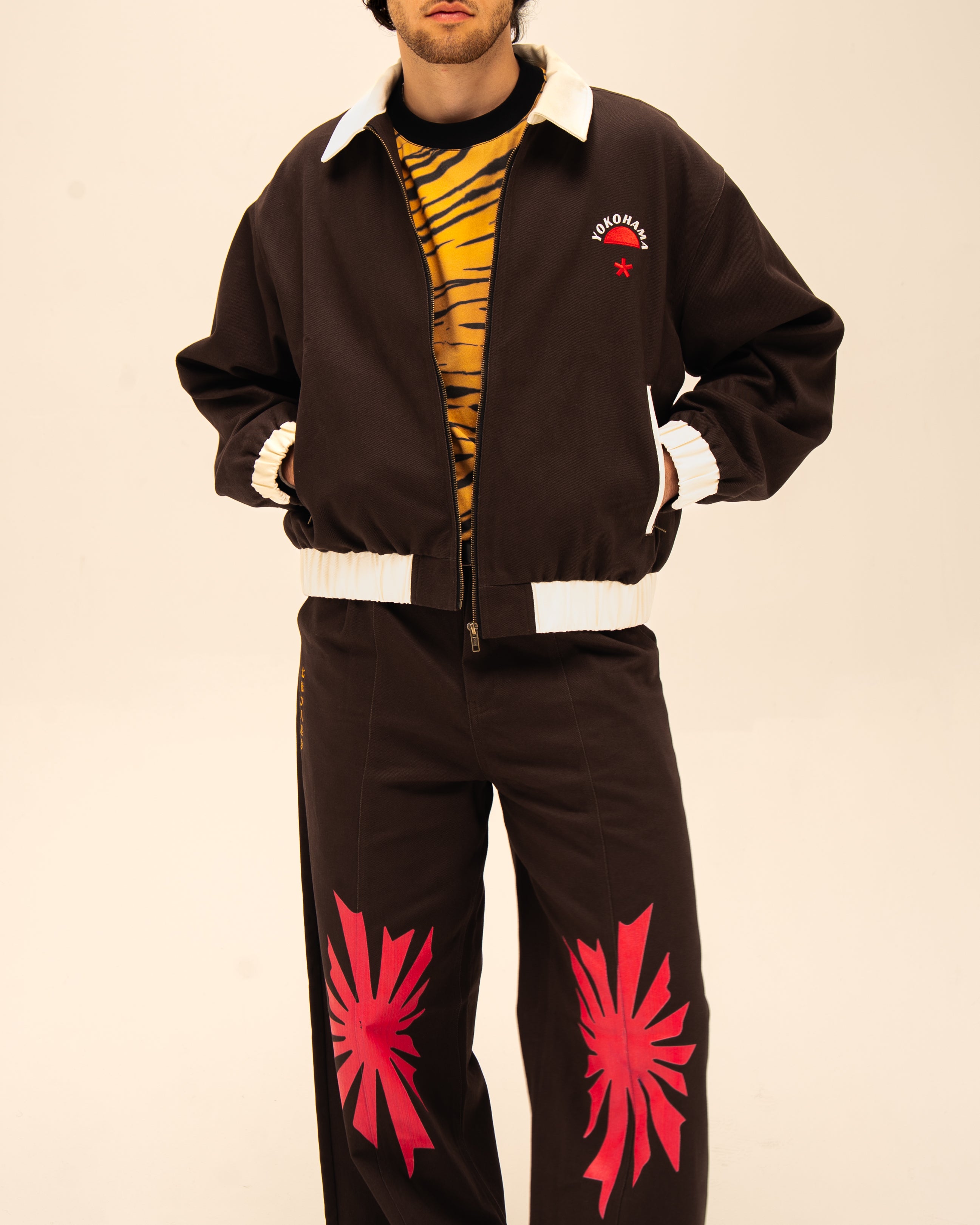 Yokohama Yankii Pleated Baggy Trousers-5