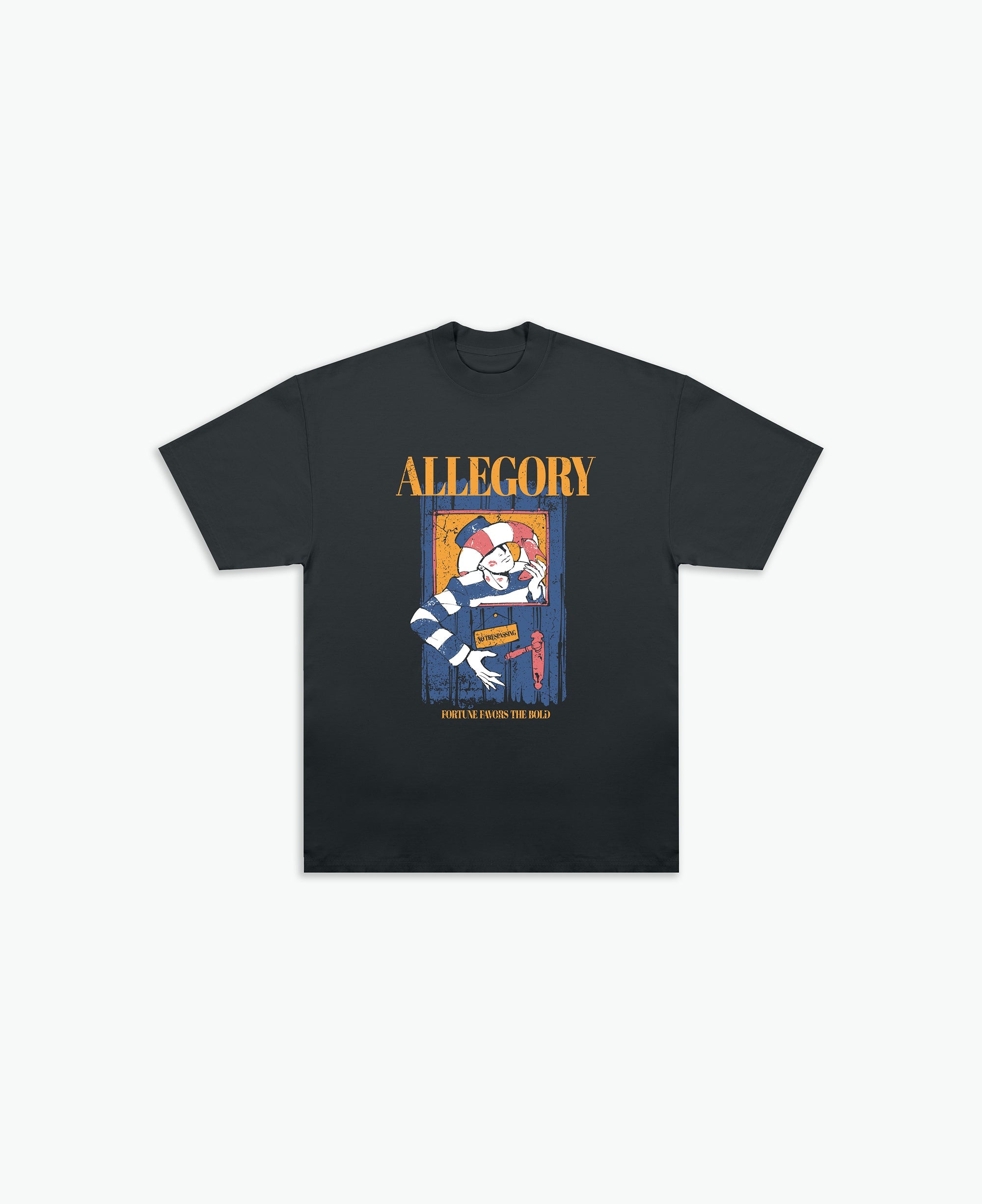 Fortune Favors The Bold Tee / Charcoal-1