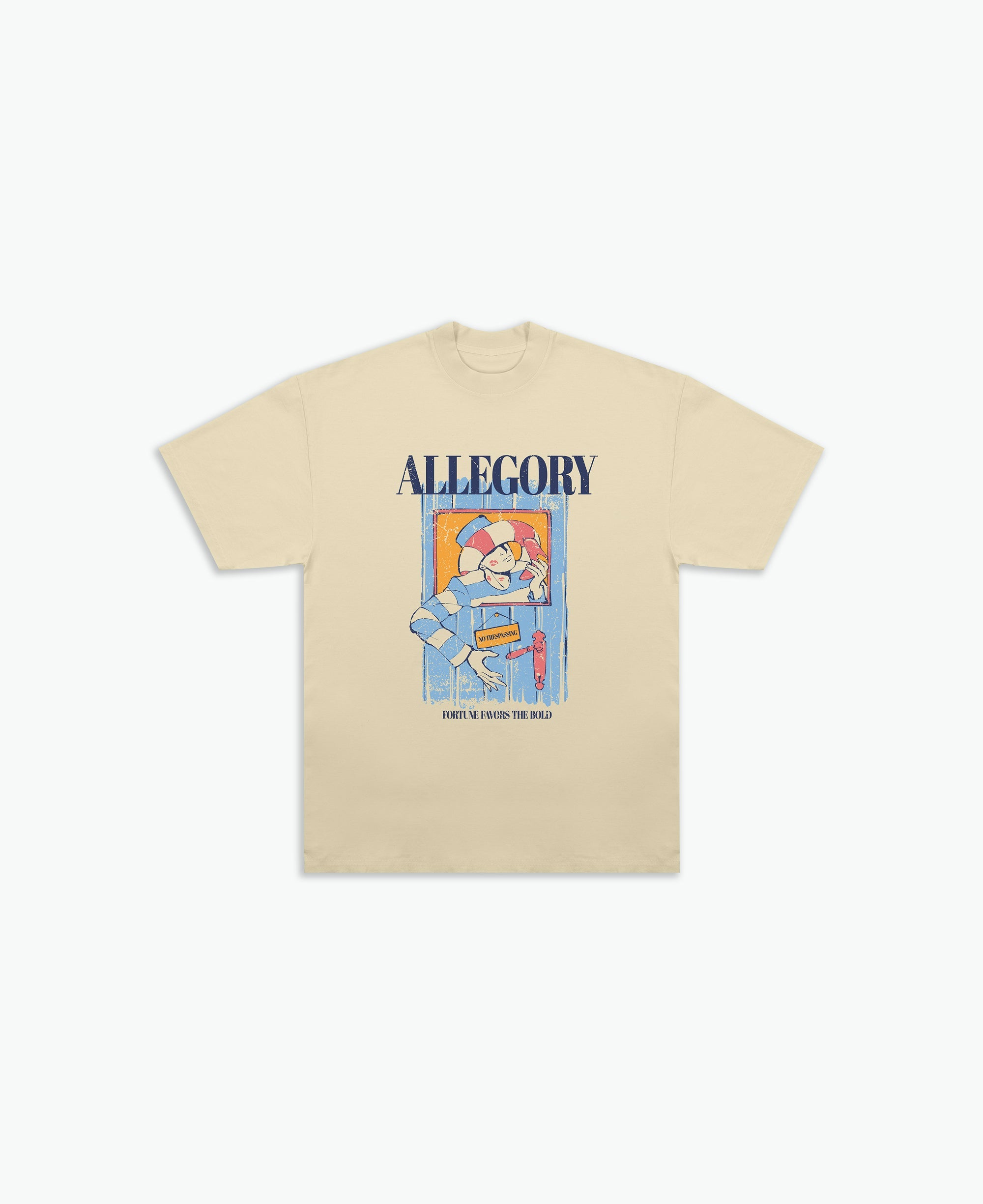 Fortune Favors The Bold Tee / Washed Gold-1