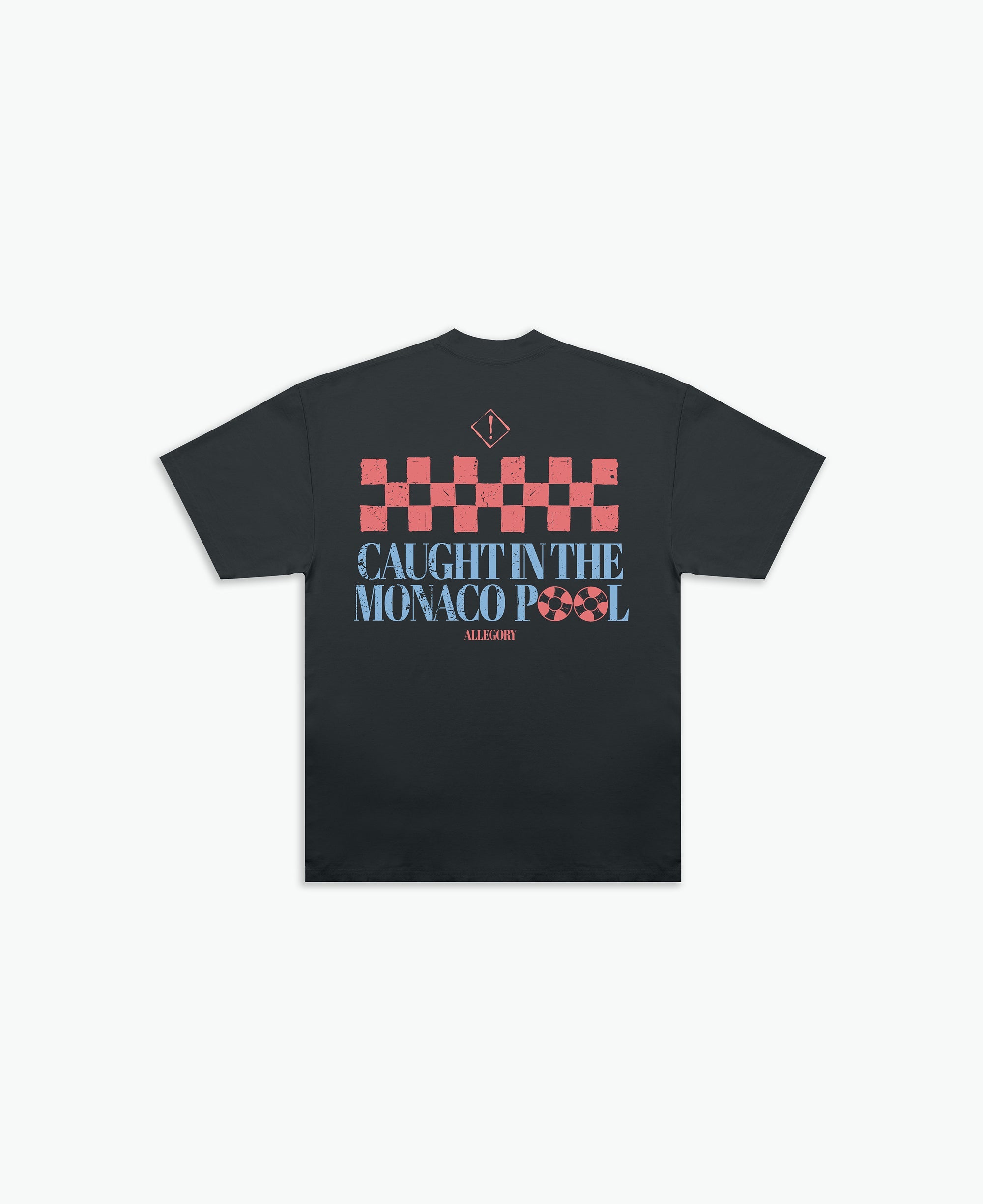 Caught In The Monaco Pool Tee / Charcoal-1
