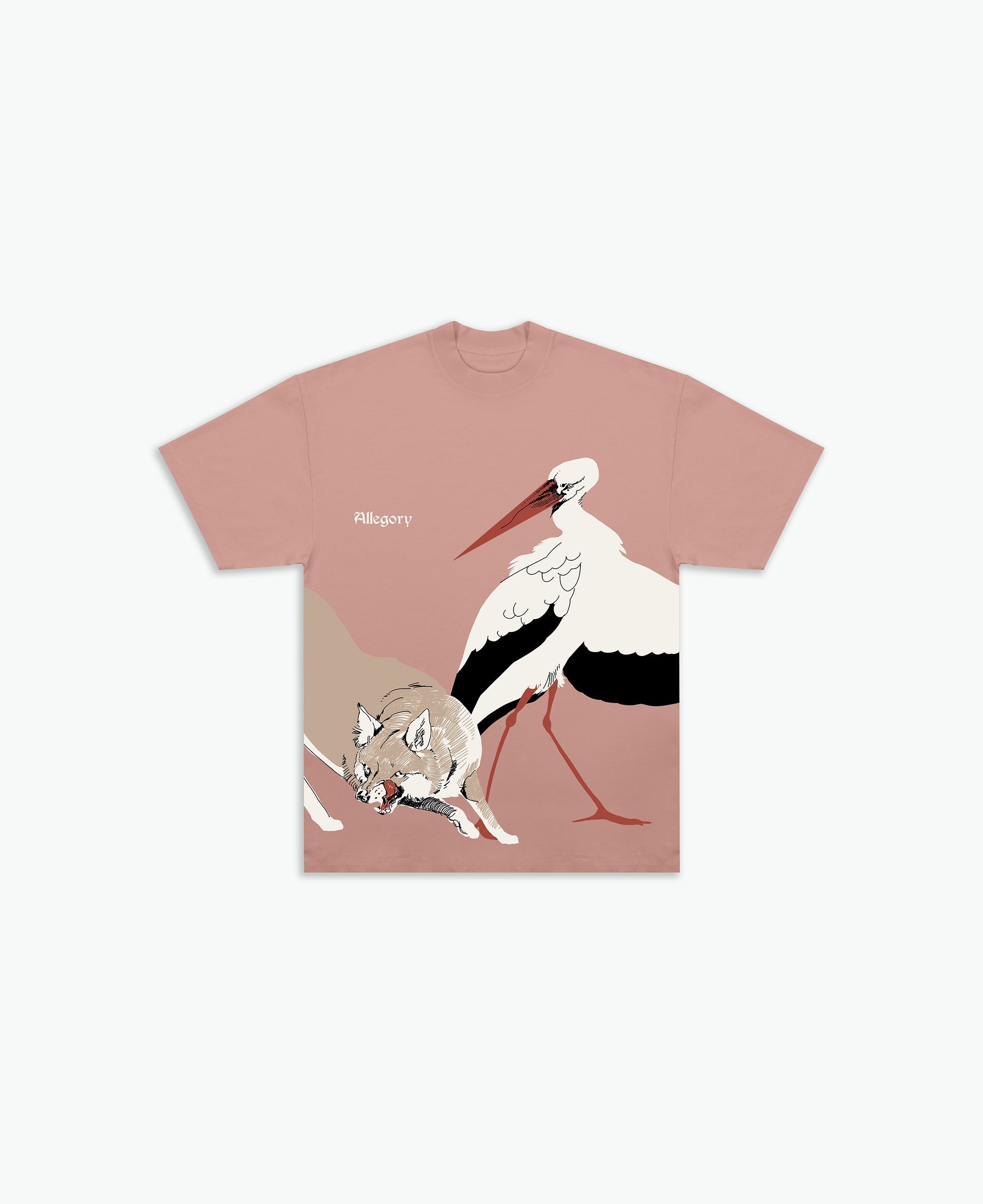 Fox And Stork Tee / Terracotta-1