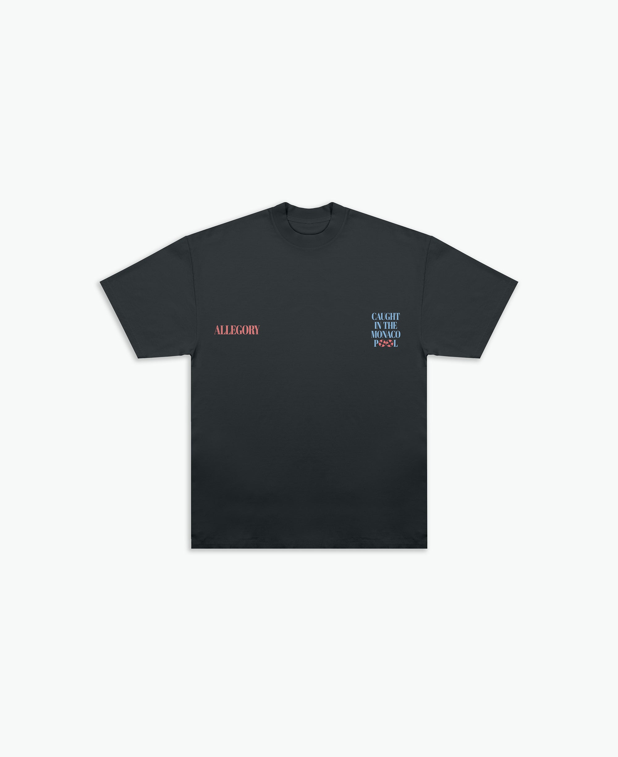 Caught In The Monaco Pool Tee / Charcoal-2