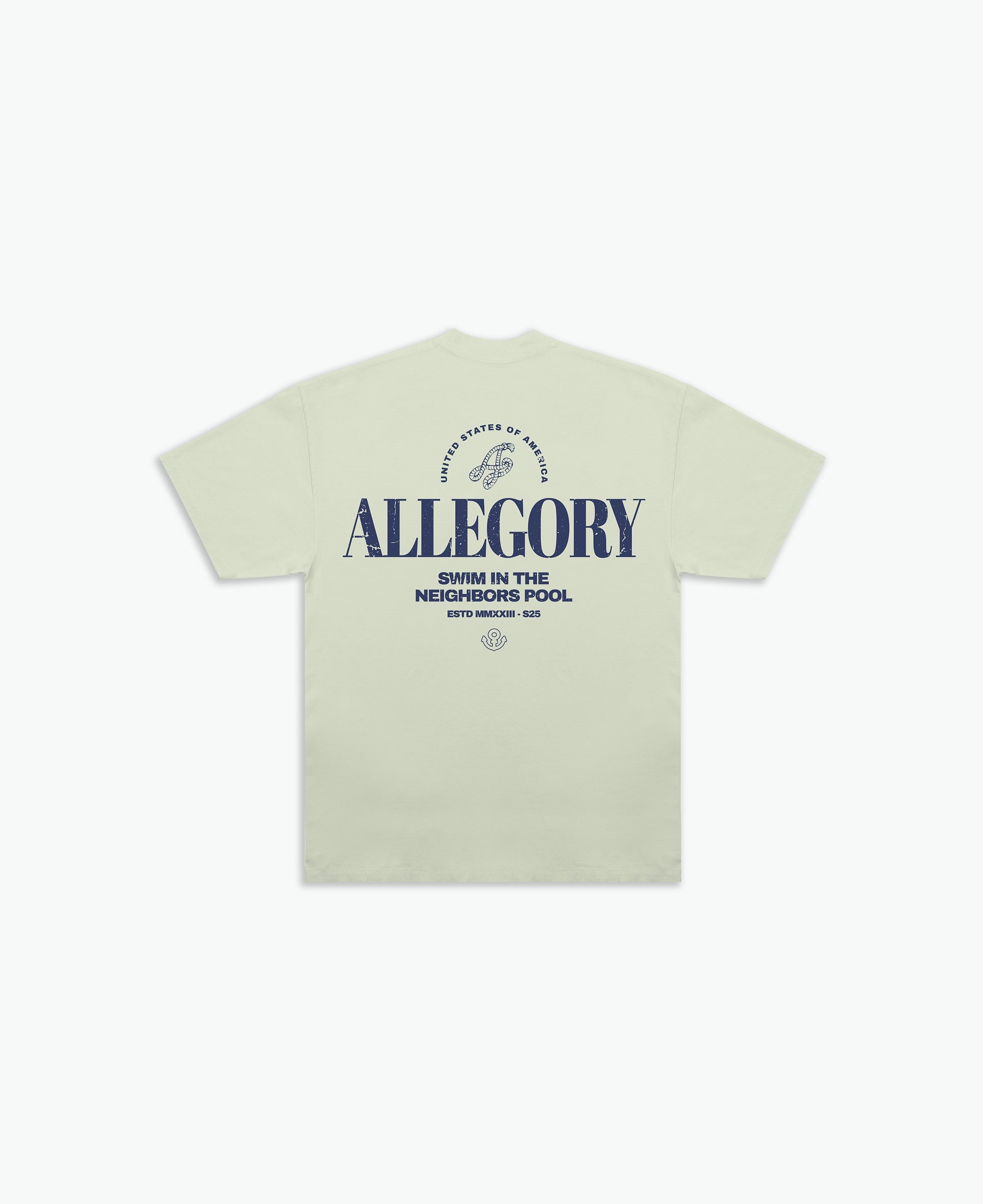 Swim In The Neighbors Pool Tee / Sage Green-1