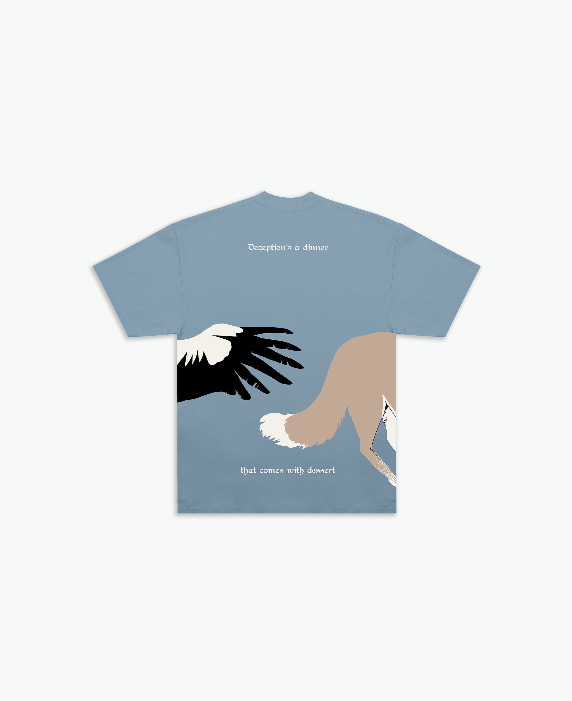 Fox And Stork Tee / Soft Denim Blue-2