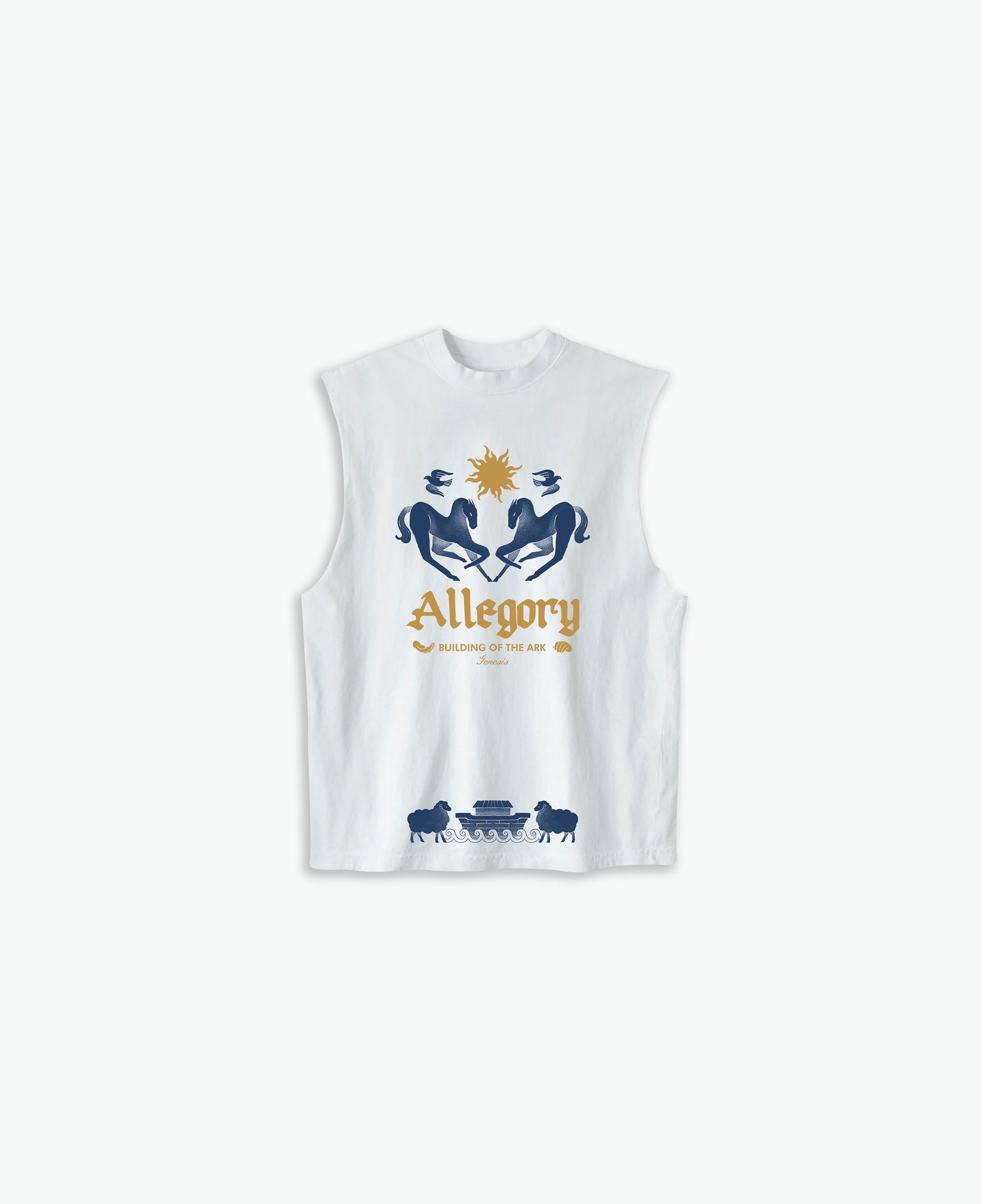 Buildng Of The Ark Cut-Off Tank / Off White-1