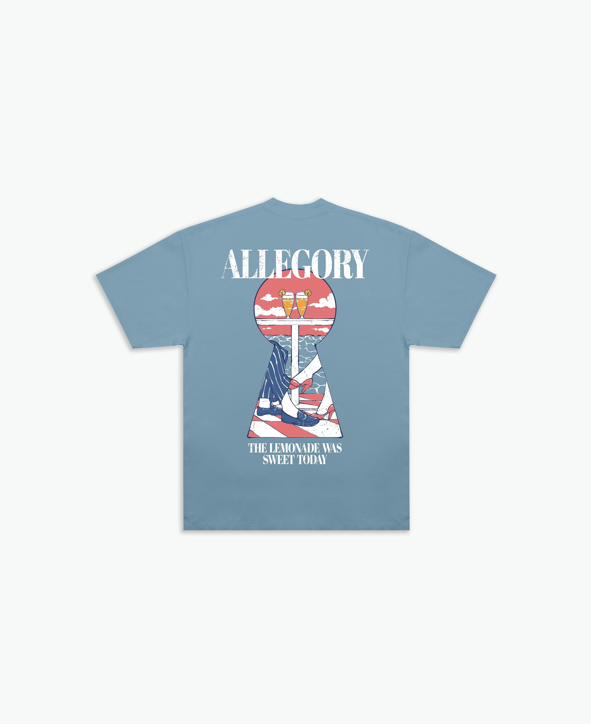The Lemonade Was Sweet Today Tee / Soft Denim Blue-1