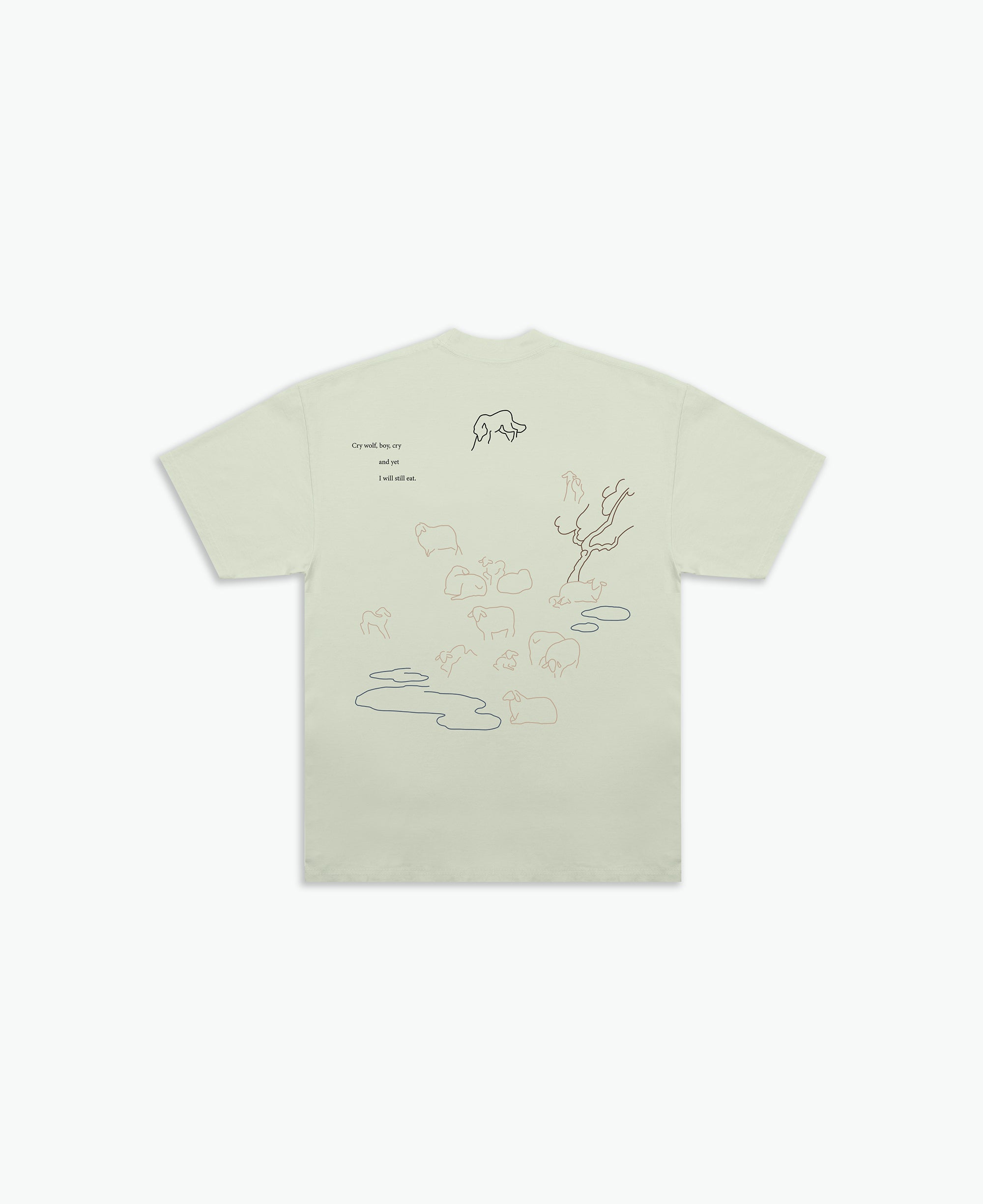 Boy Who Cried Wolf Tee / Sage Green-1