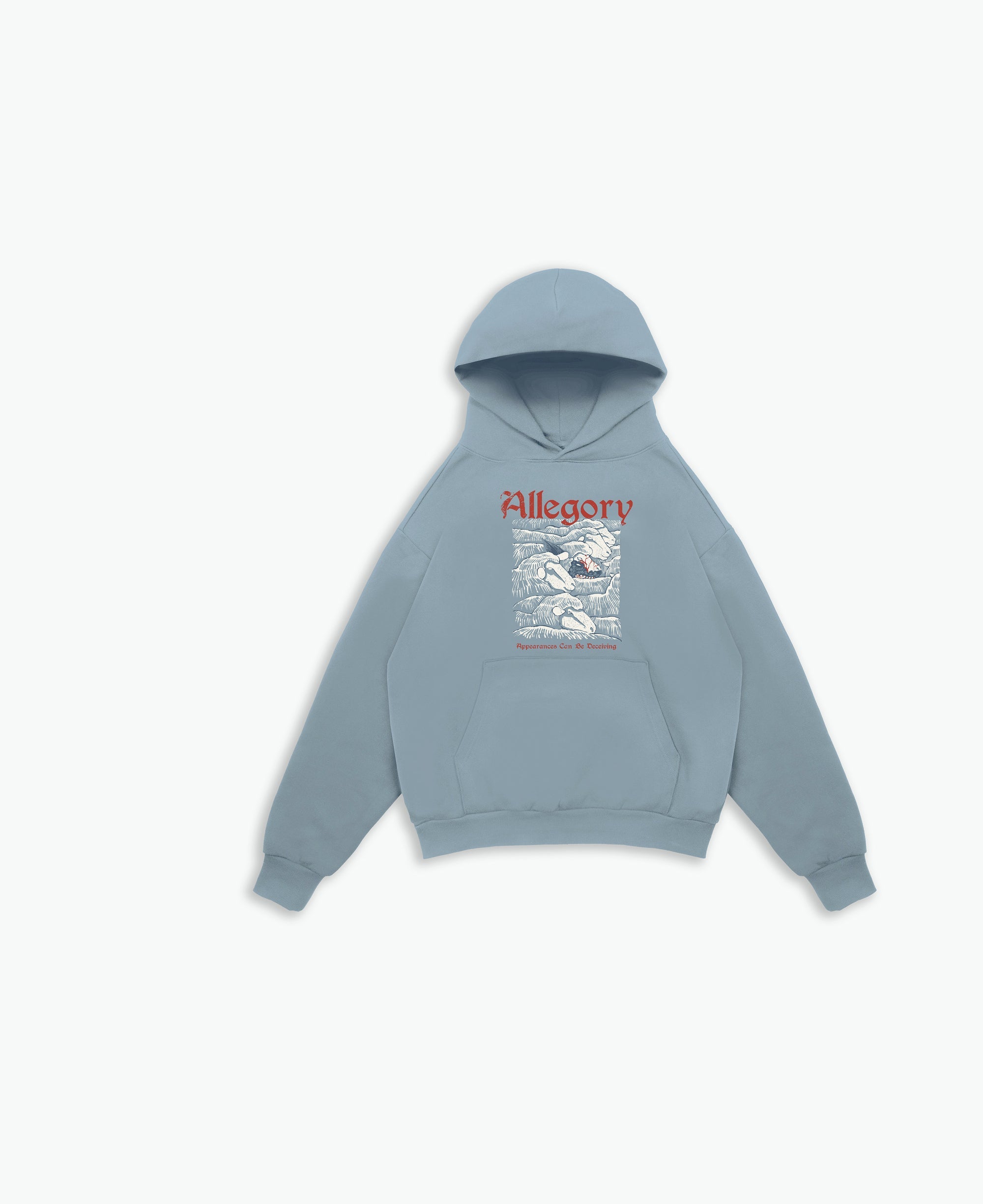 Wolf In Sheep Clothing Hoodie / Soft Denim Blue-1