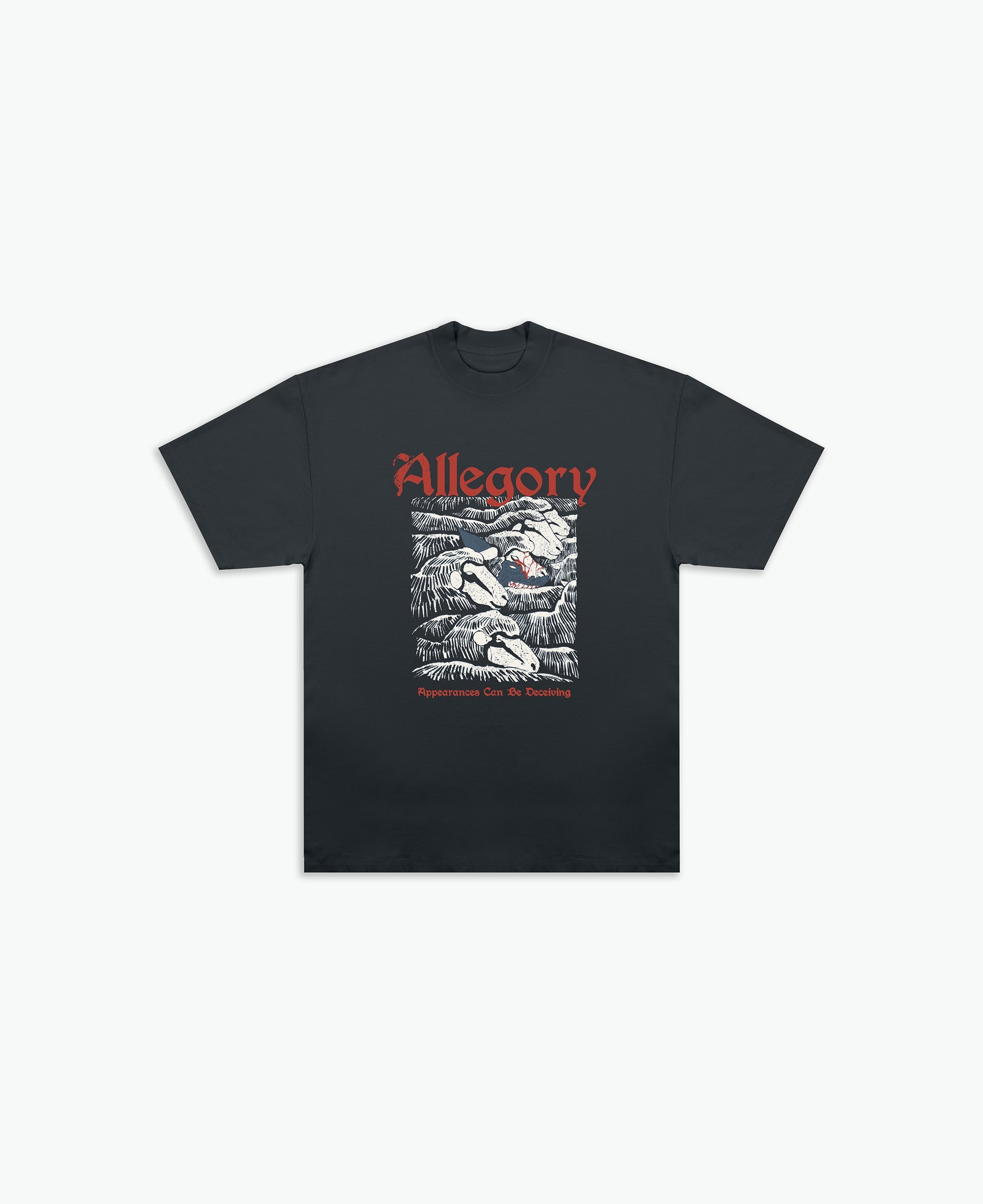 Wolf In Sheep Clothing Tee / Charcoal-1