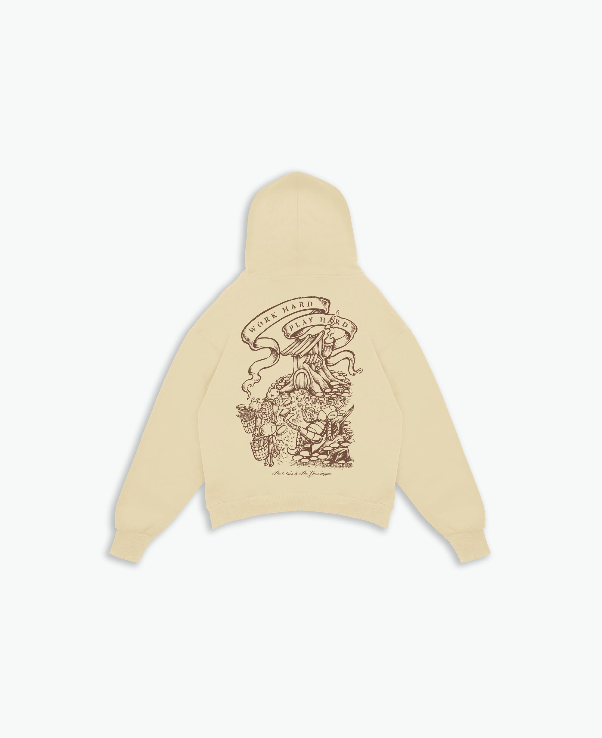 Ant and The Grasshopper Hoodie / Washed Gold-1