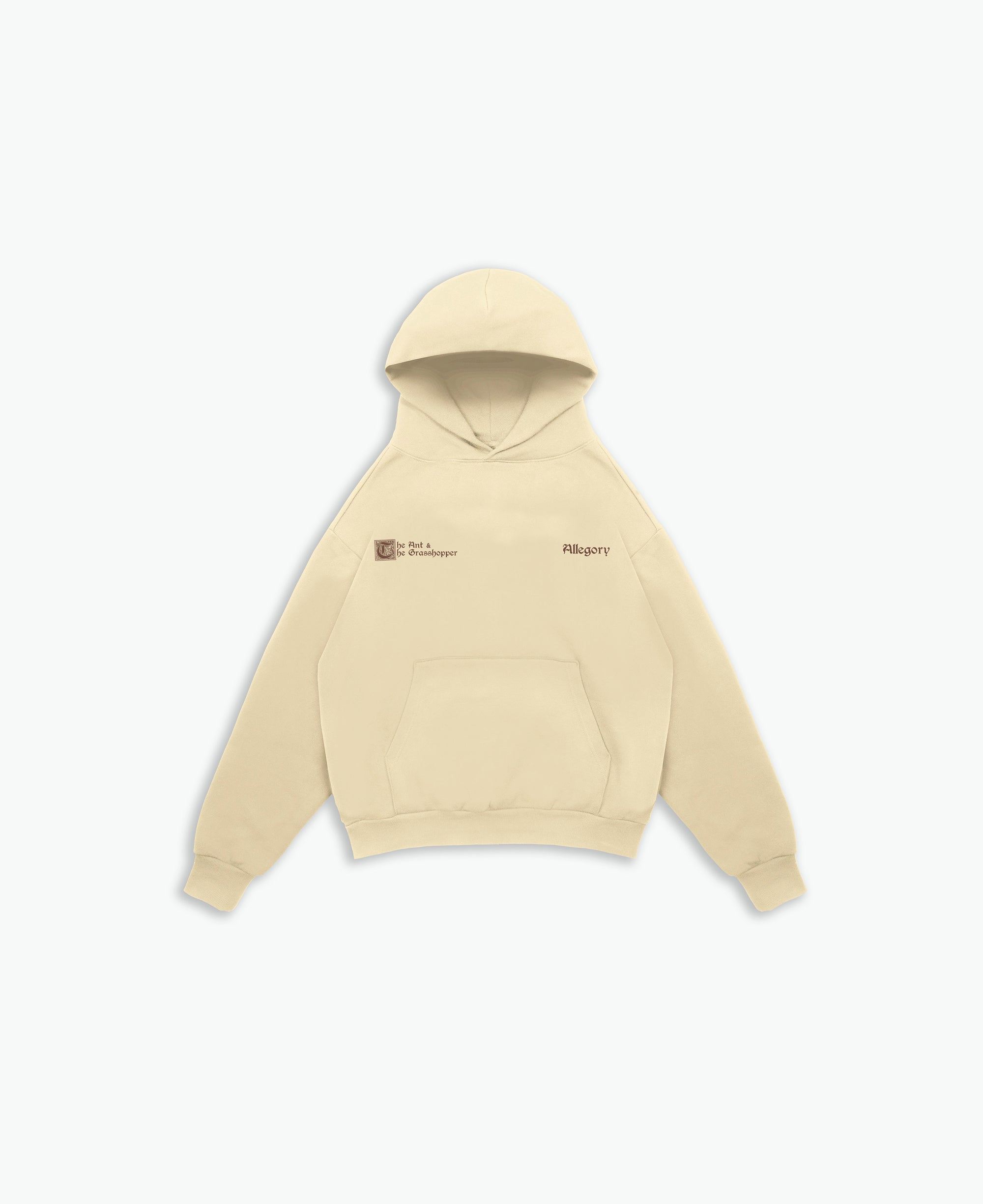 Ant and The Grasshopper Hoodie / Washed Gold-2