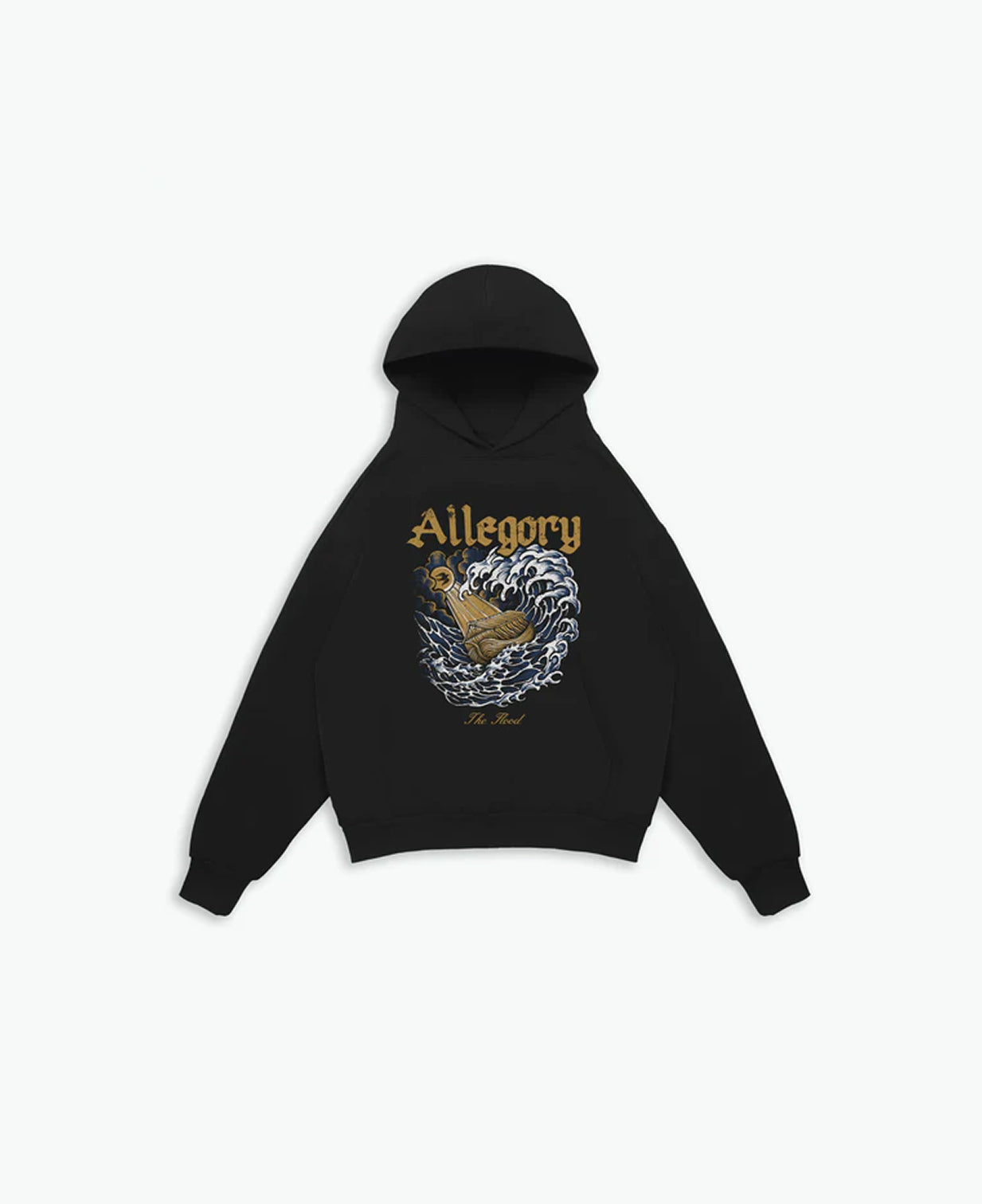 The Flood Hoodie / Black-1