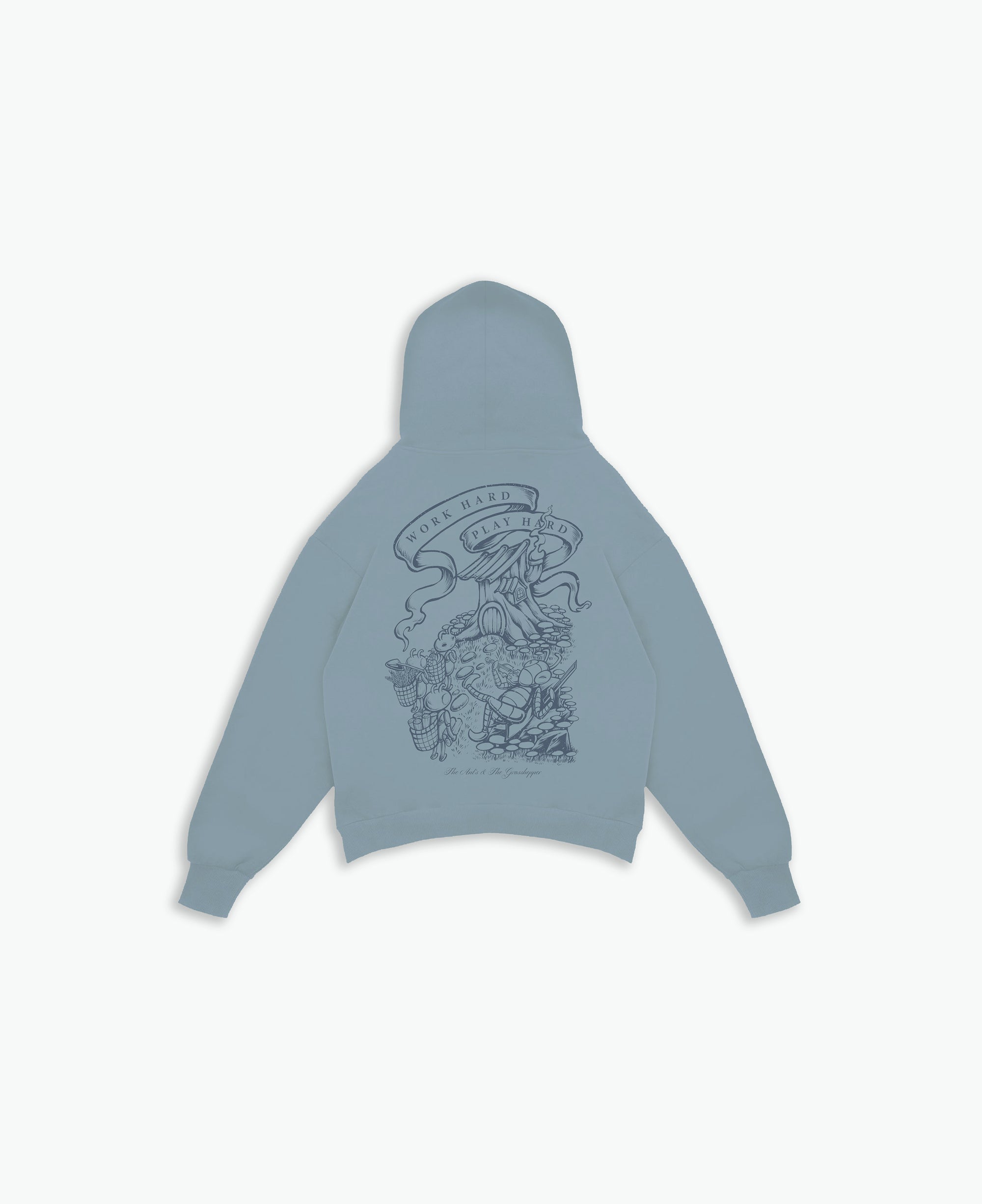 Ant And The Grasshopper Hoodie / Soft Denim Blue-1