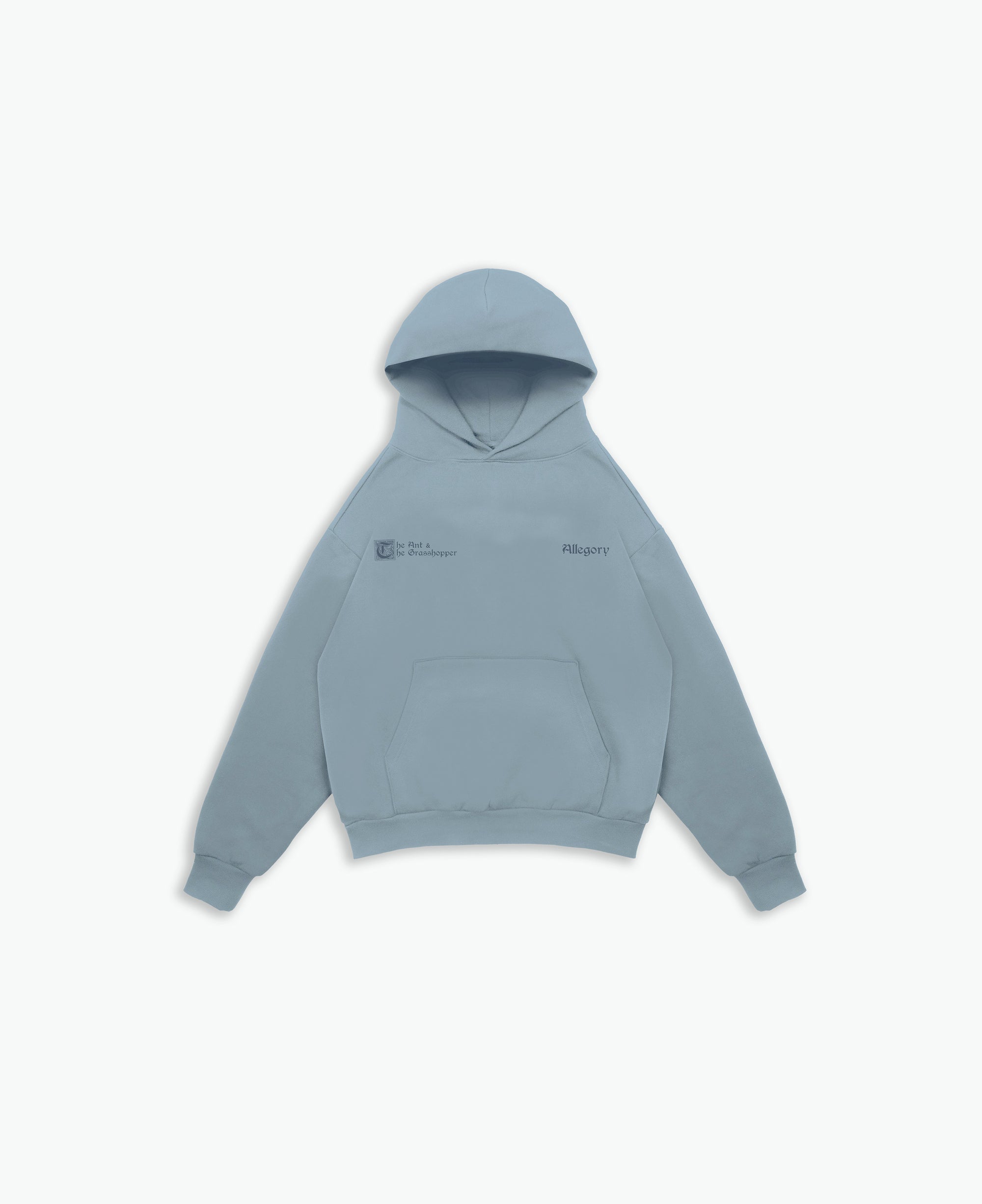 Ant And The Grasshopper Hoodie / Soft Denim Blue-2