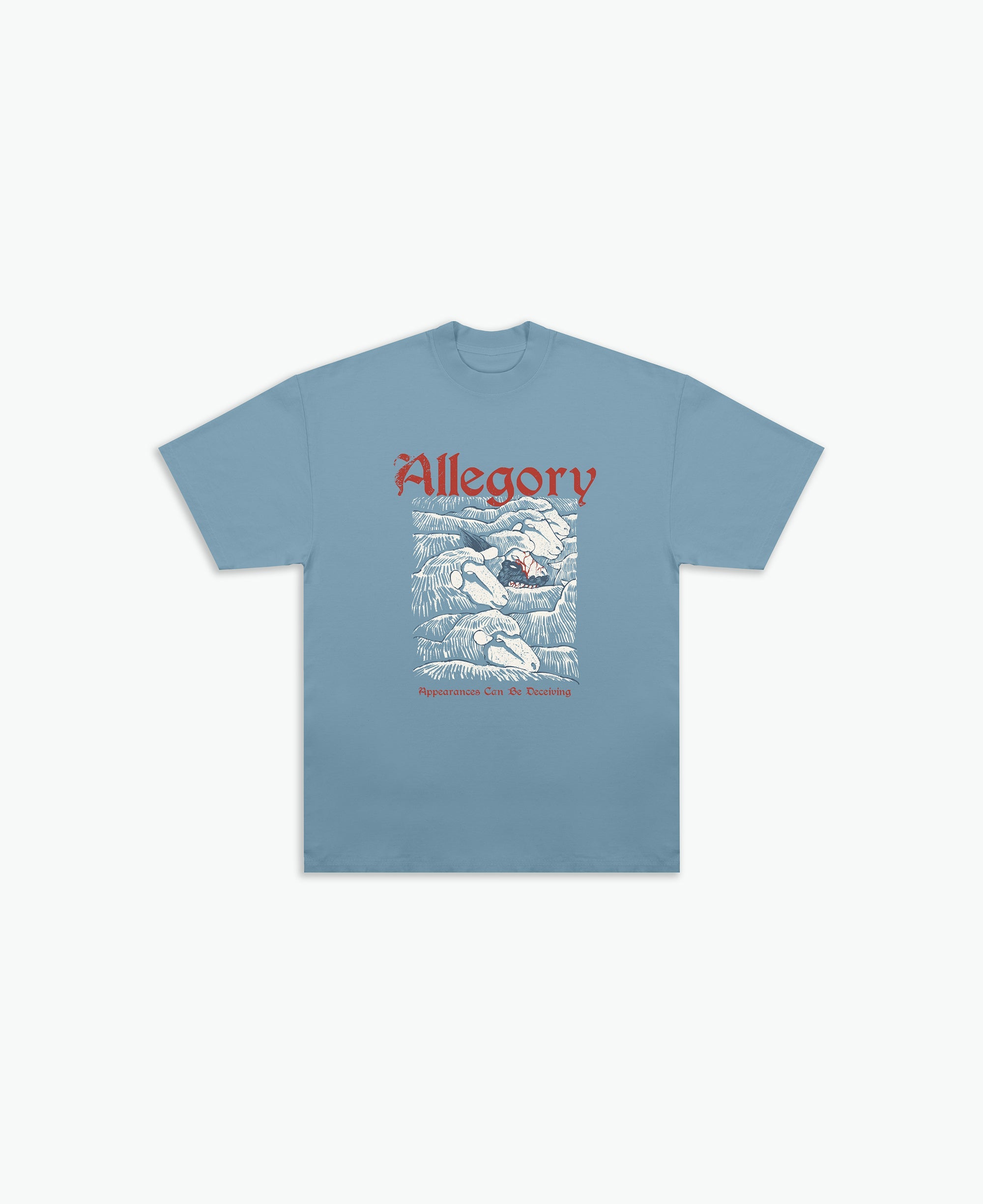 Wolf In Sheep Clothing Tee / Soft Denim Blue-1