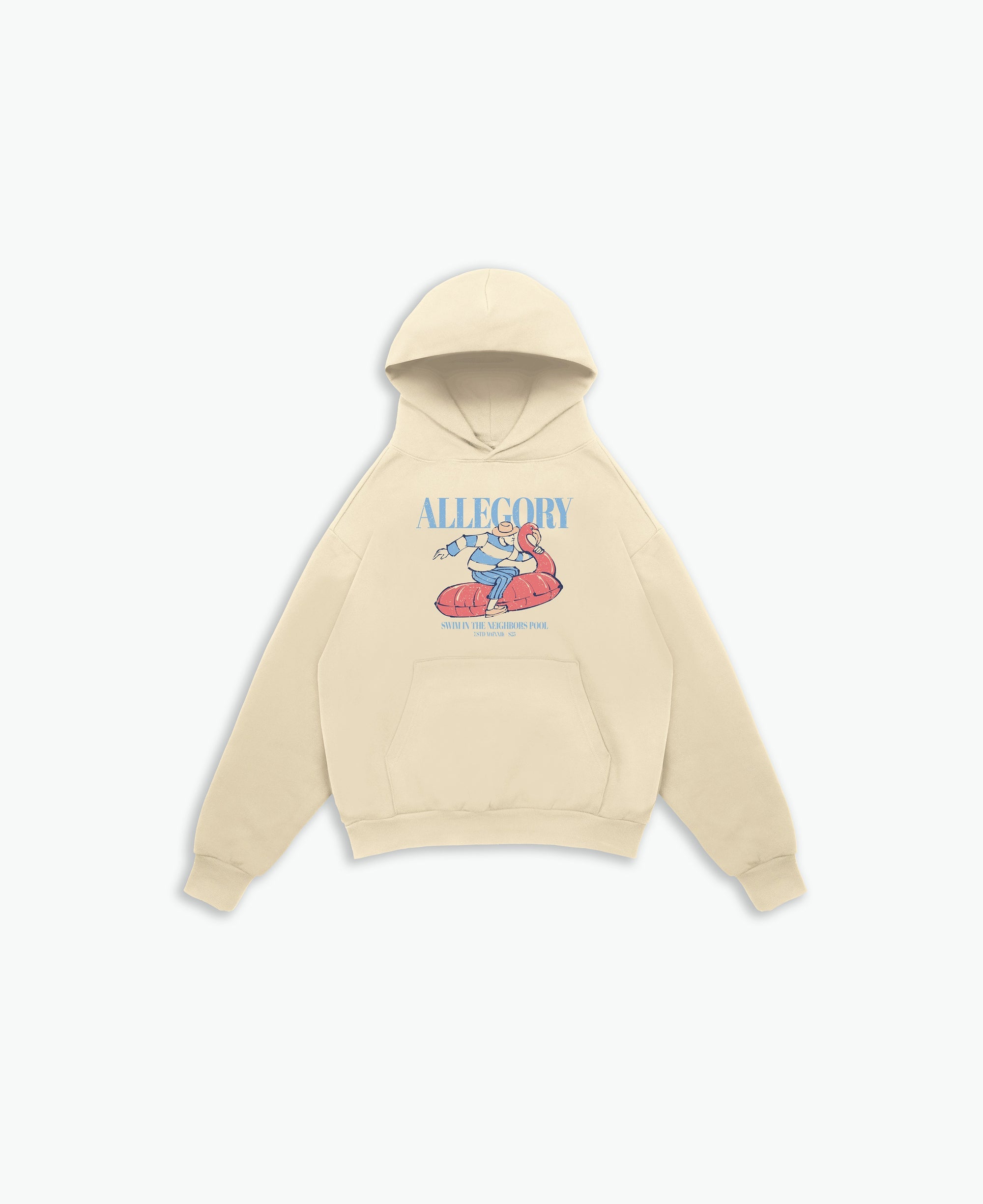 Flamingo Floatie Hoodie / Washed Gold-1