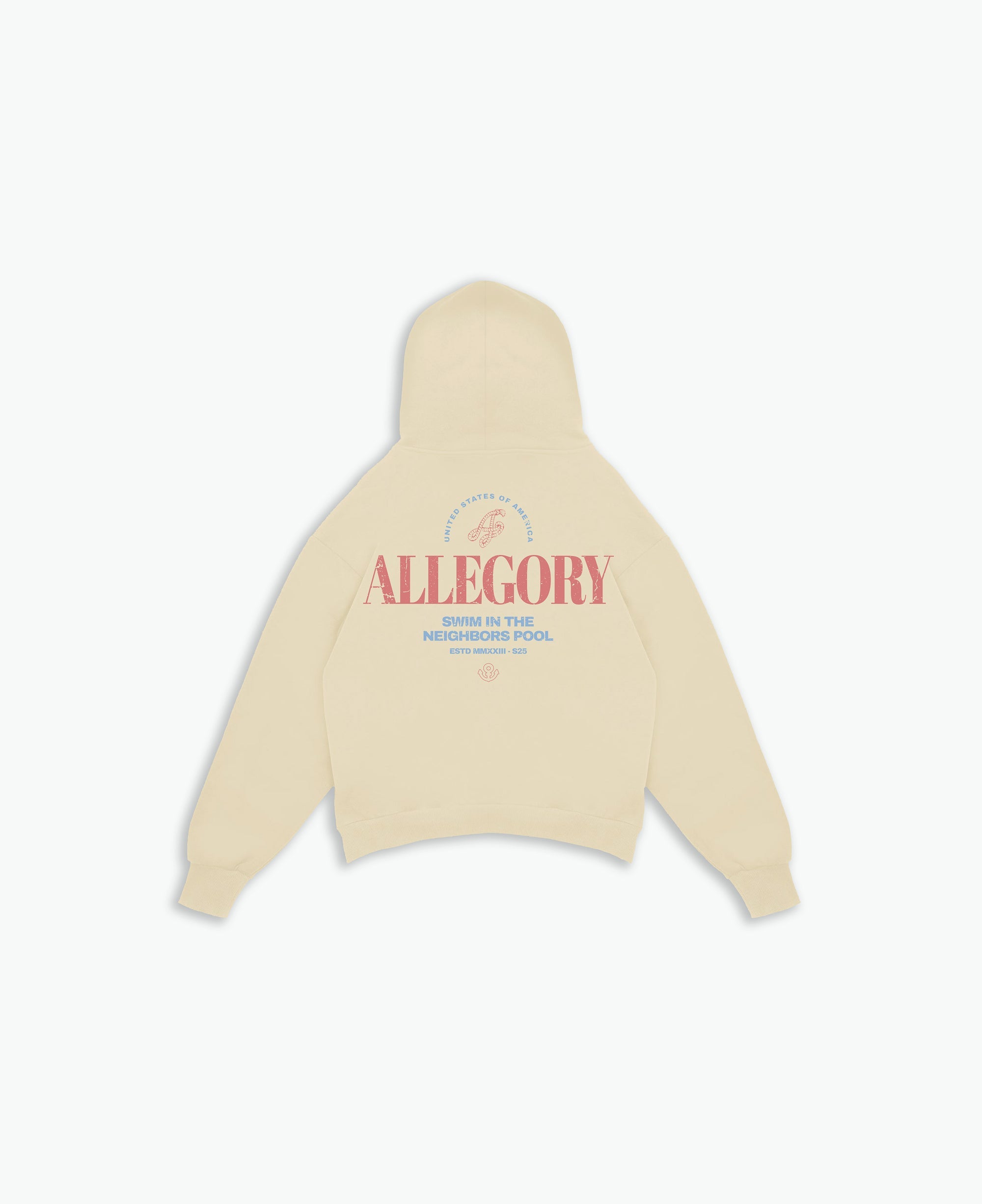 Swim In The Neighbors Pool Hoodie / Washed Gold-1
