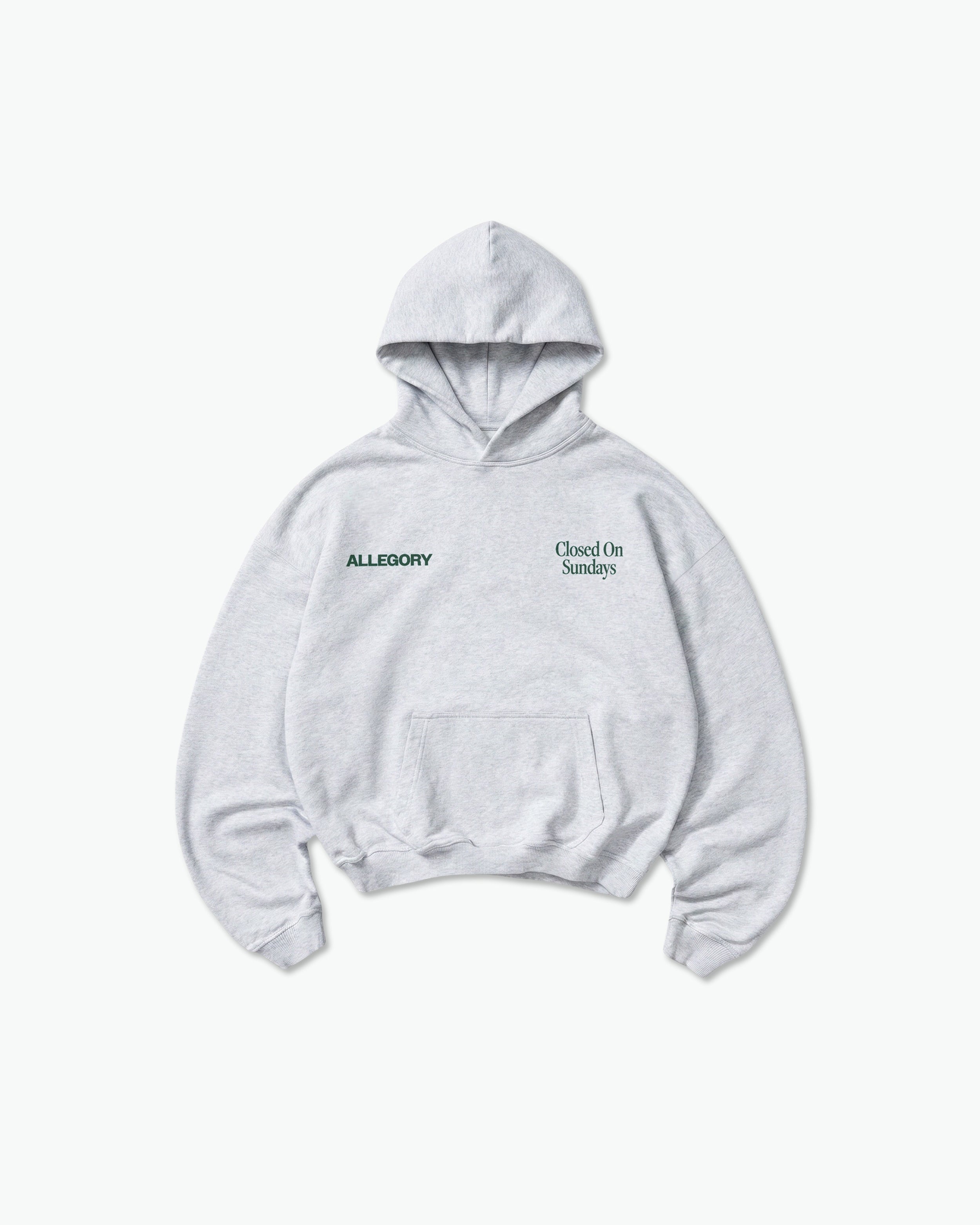Closed On Sunday Hoodie / Heather Grey-2