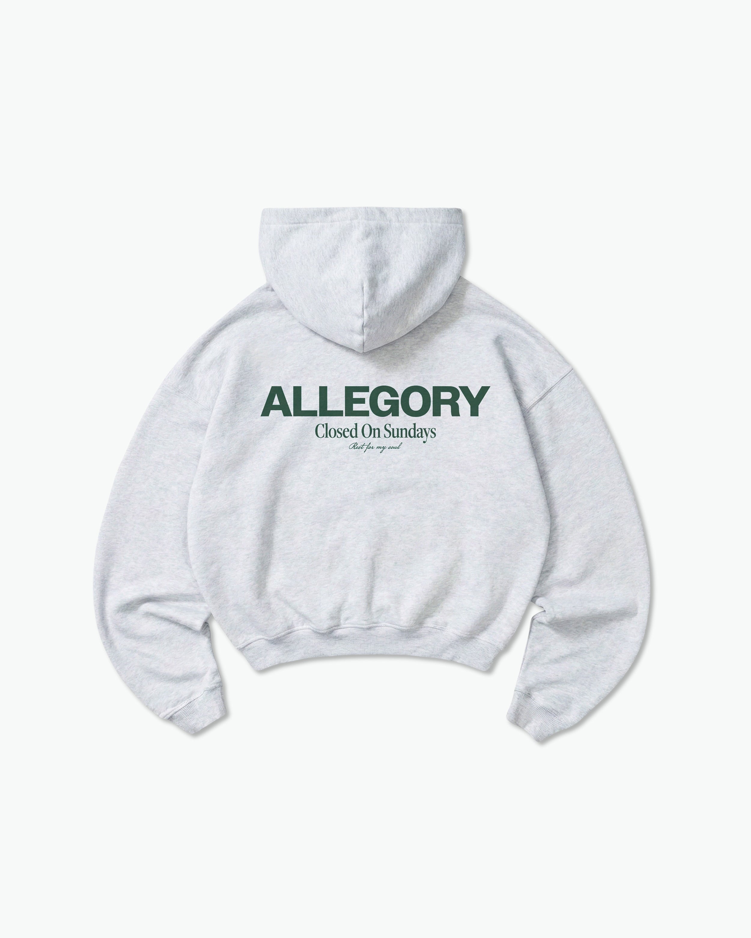 Closed On Sunday Hoodie / Heather Grey-1