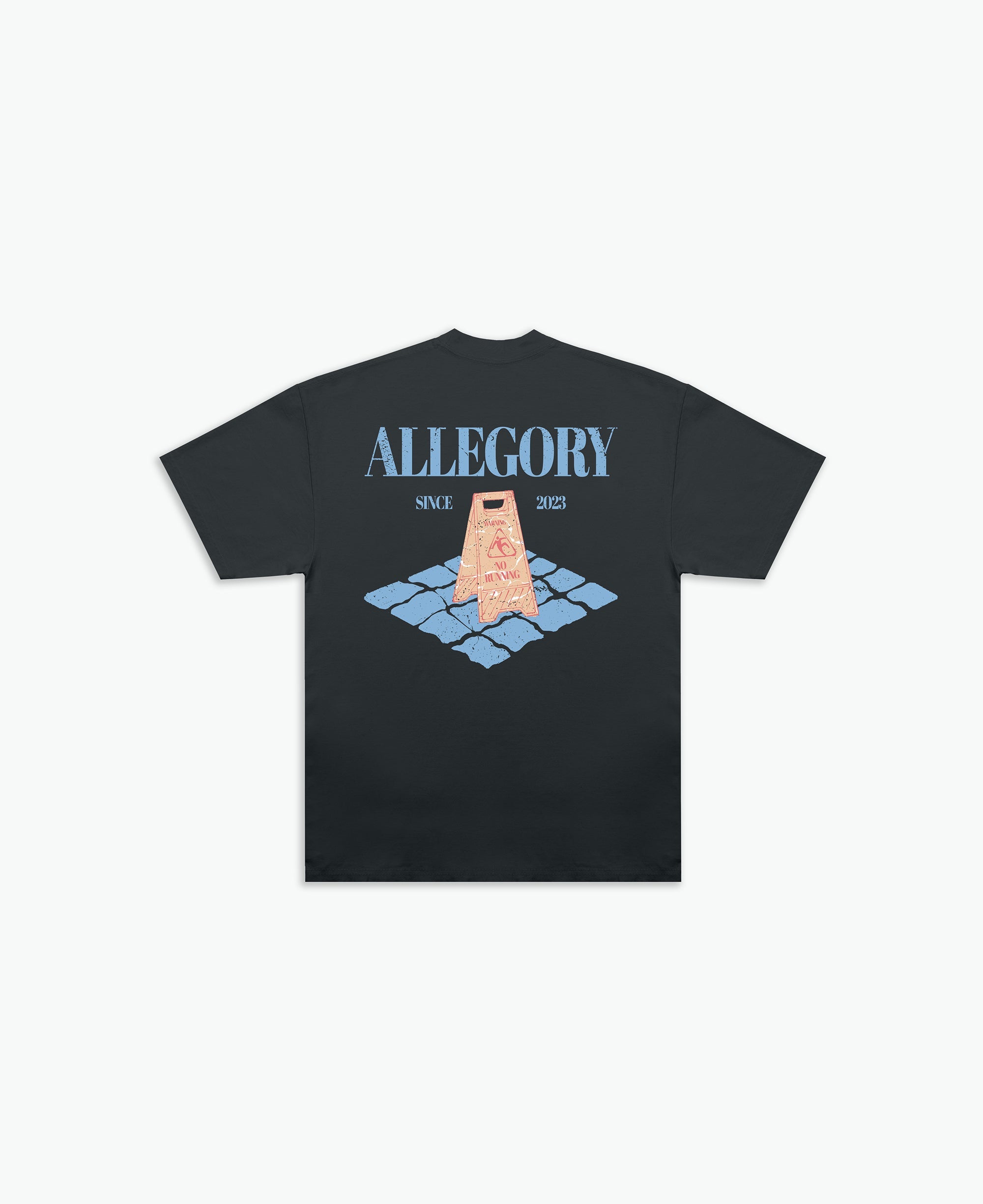 "No Running" Tee / Charcoal-1