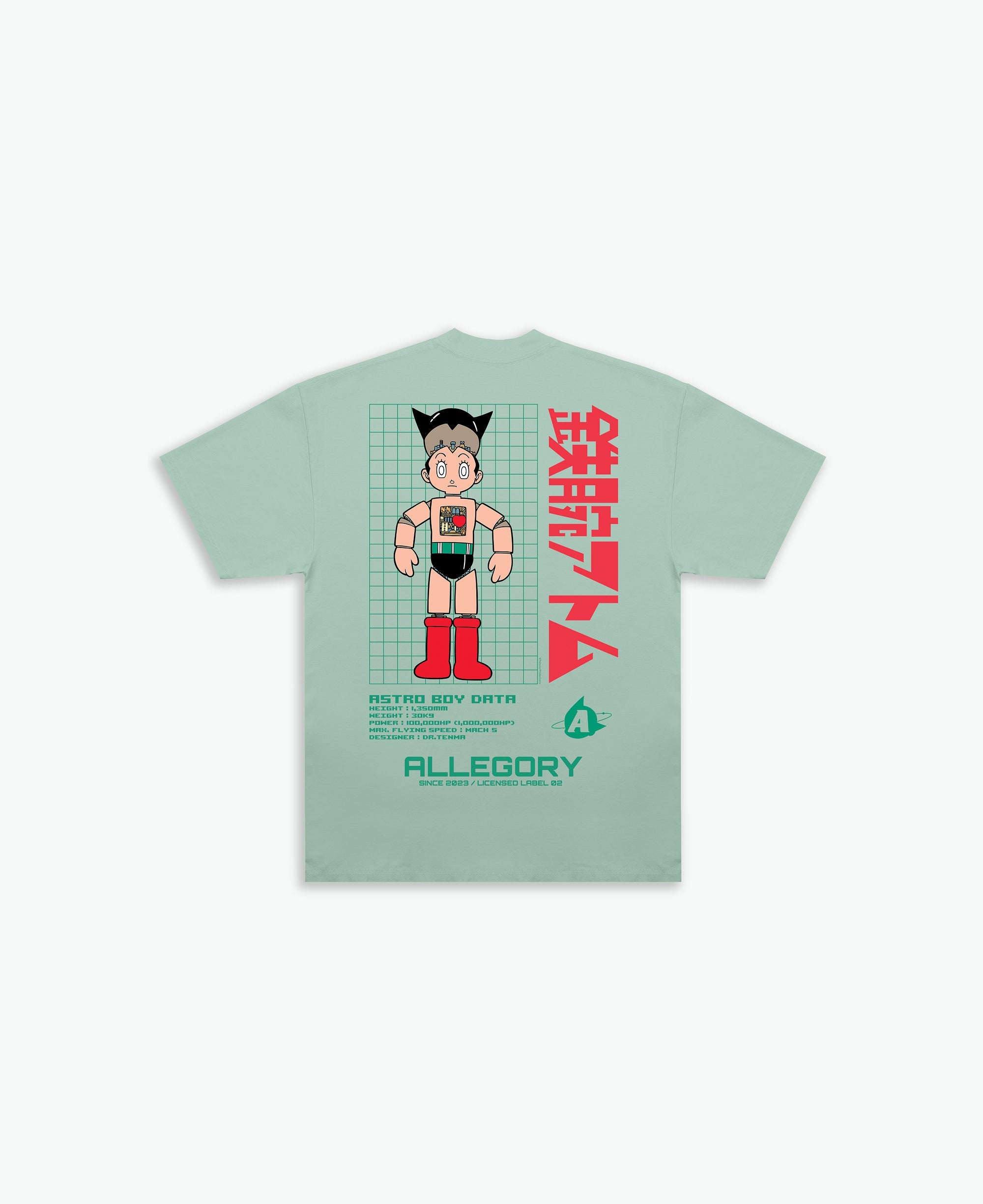 Atom's Blueprint Tee For Astro Boy / Teal-1