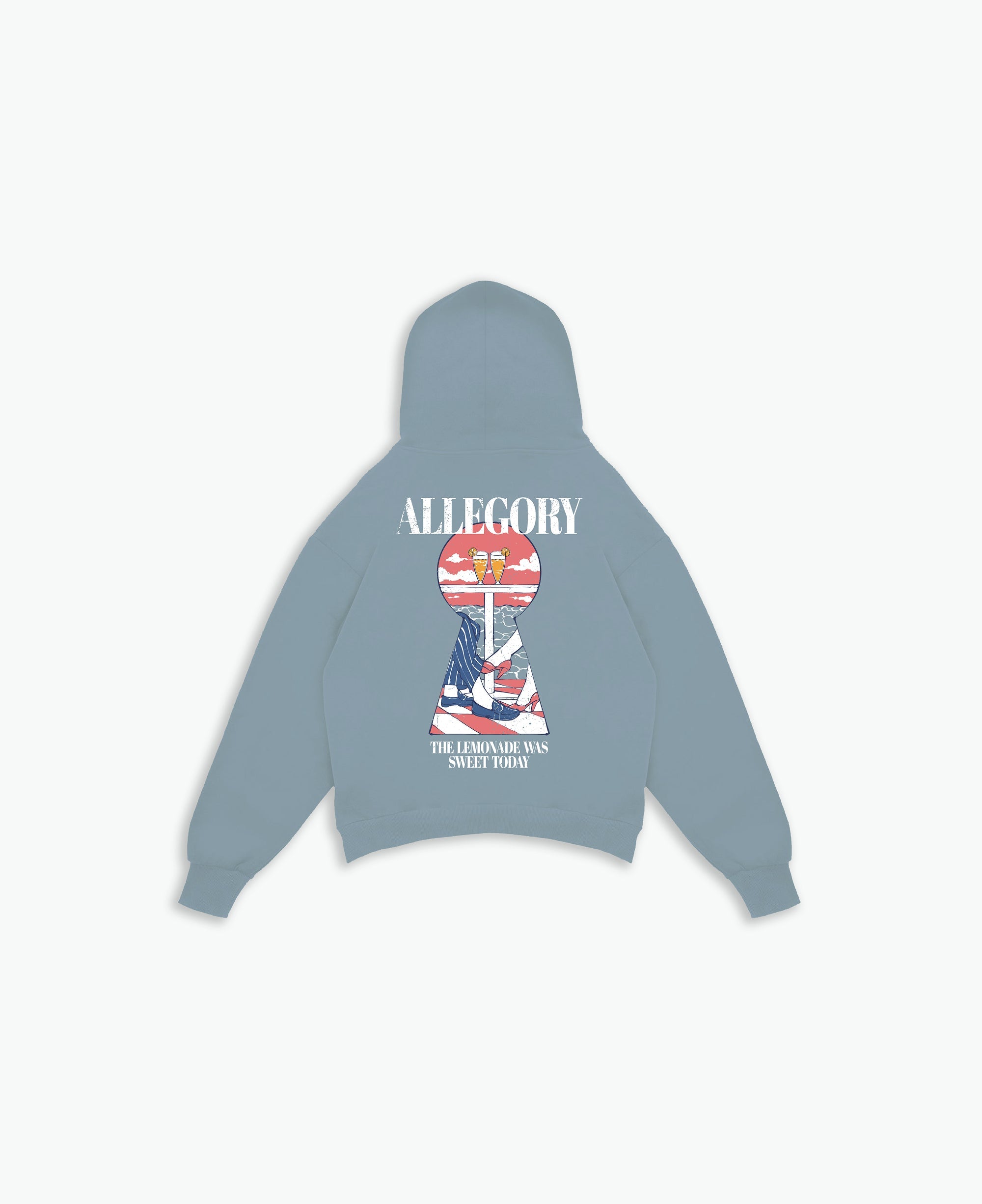 The Lemonade Was Sweet Today Hoodie / Soft Denim Blue-1