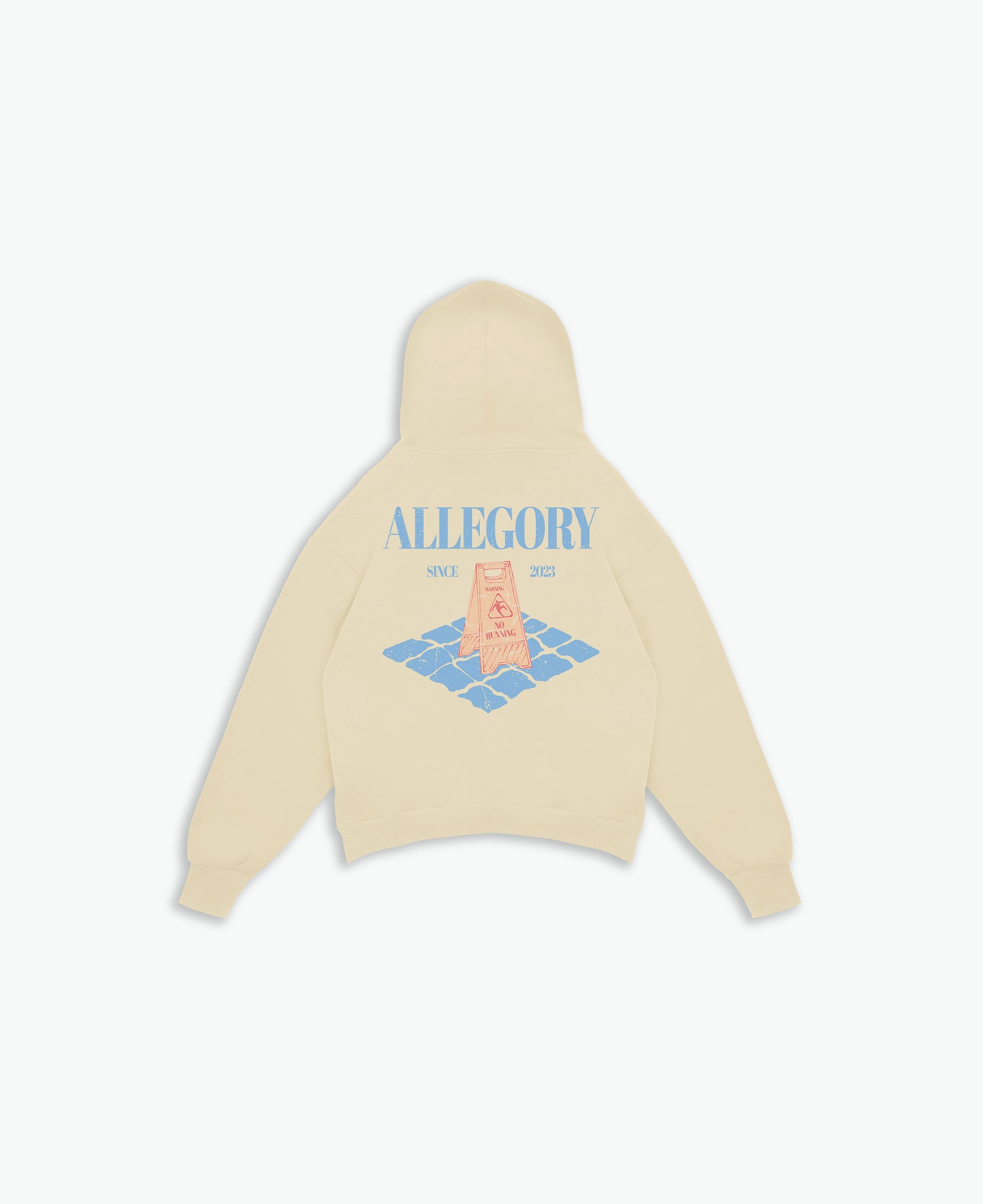 "No Running" Hoodie / Washed Gold-1