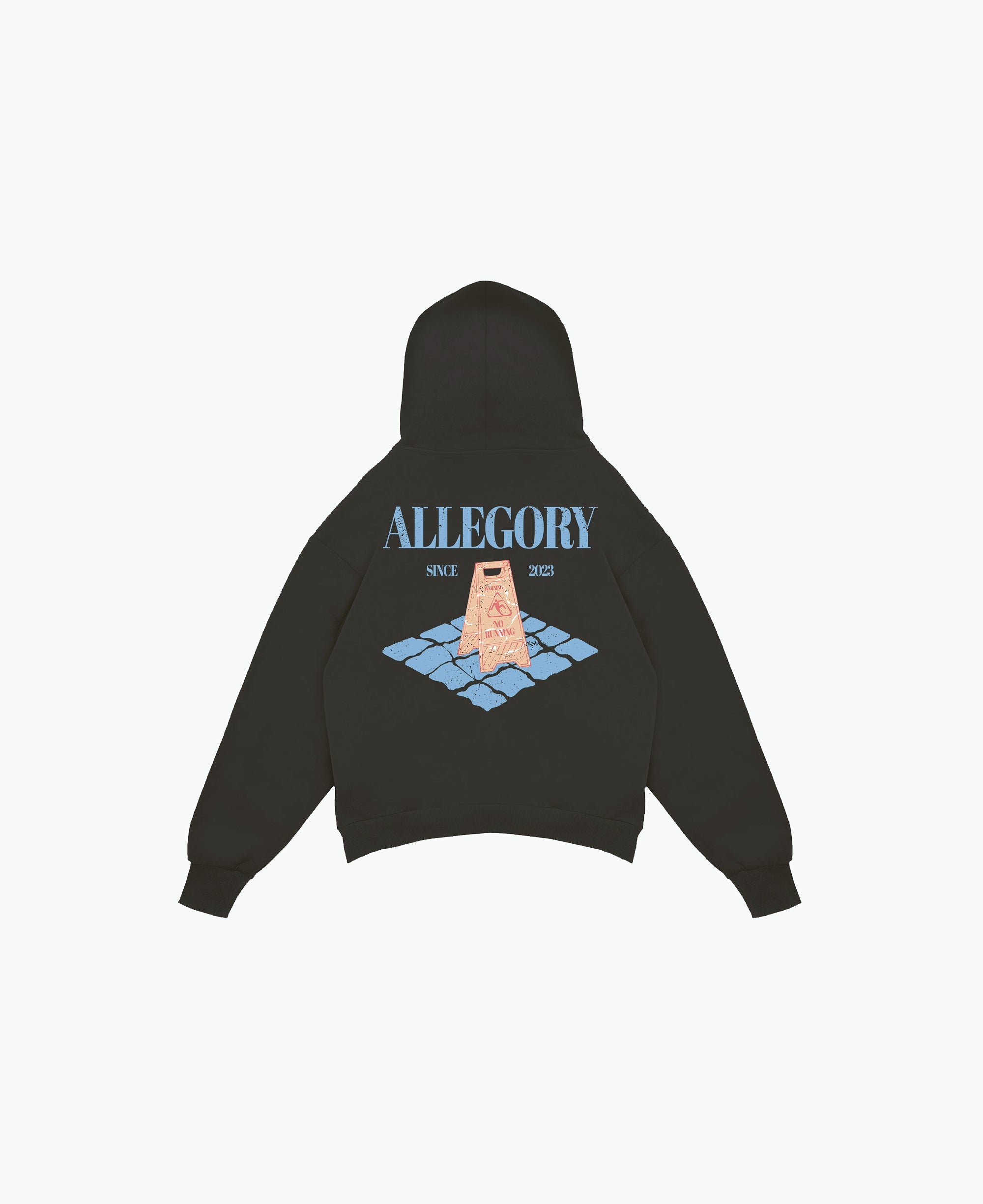 "No Running" Hoodie / Charcoal-1