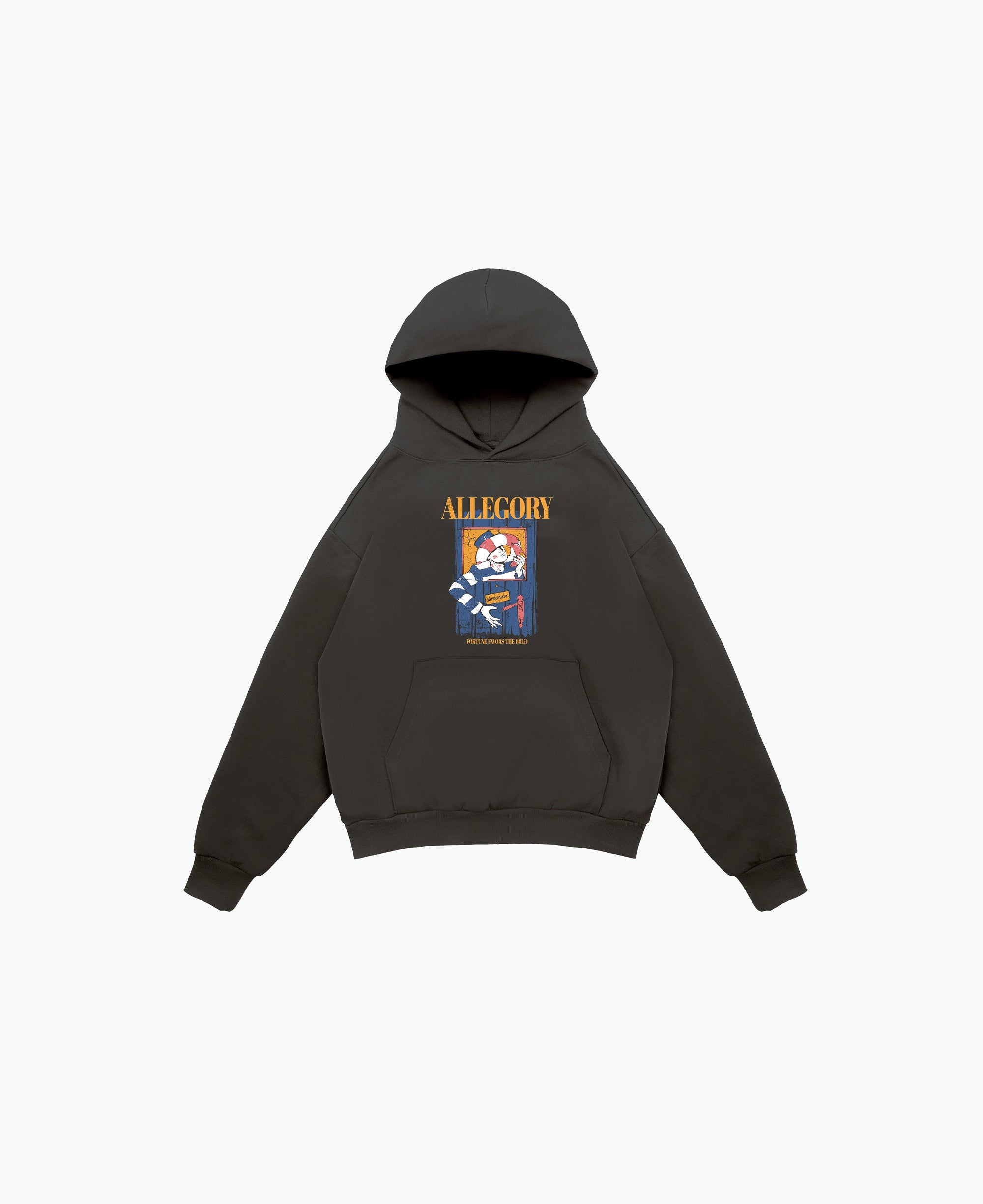 Fortune Favors The Bold Hoodie / Charcoal-1