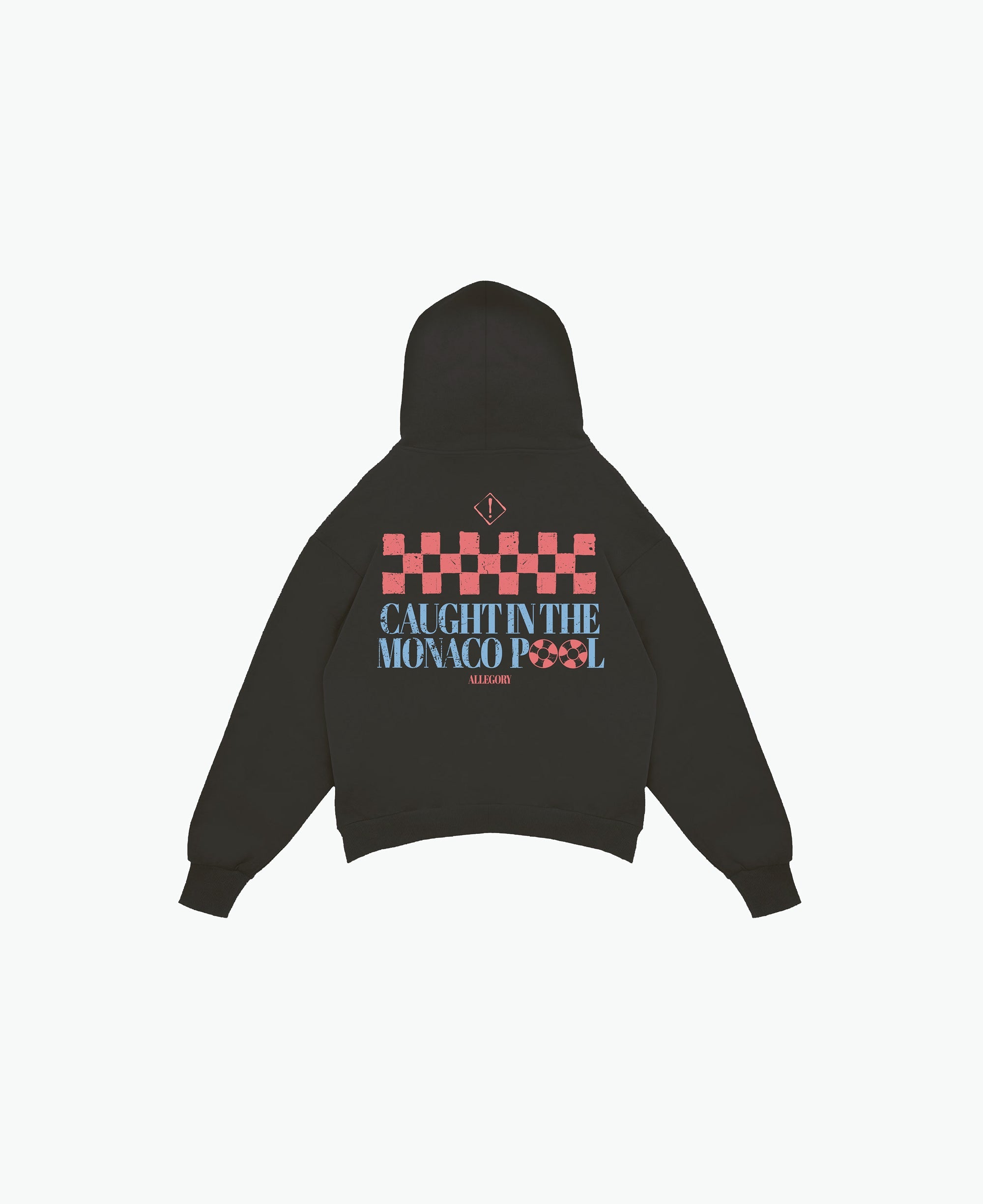 Caught In The Monaco Pool Hoodie / Charcoal-1