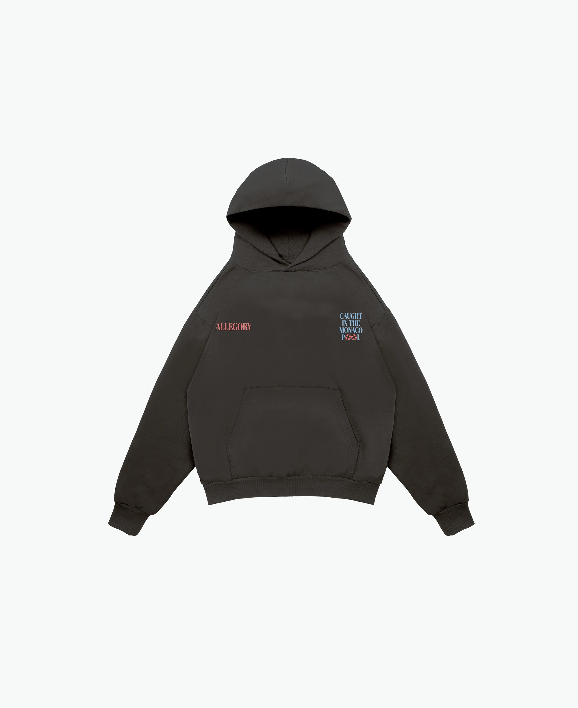 Caught In The Monaco Pool Hoodie / Charcoal-2