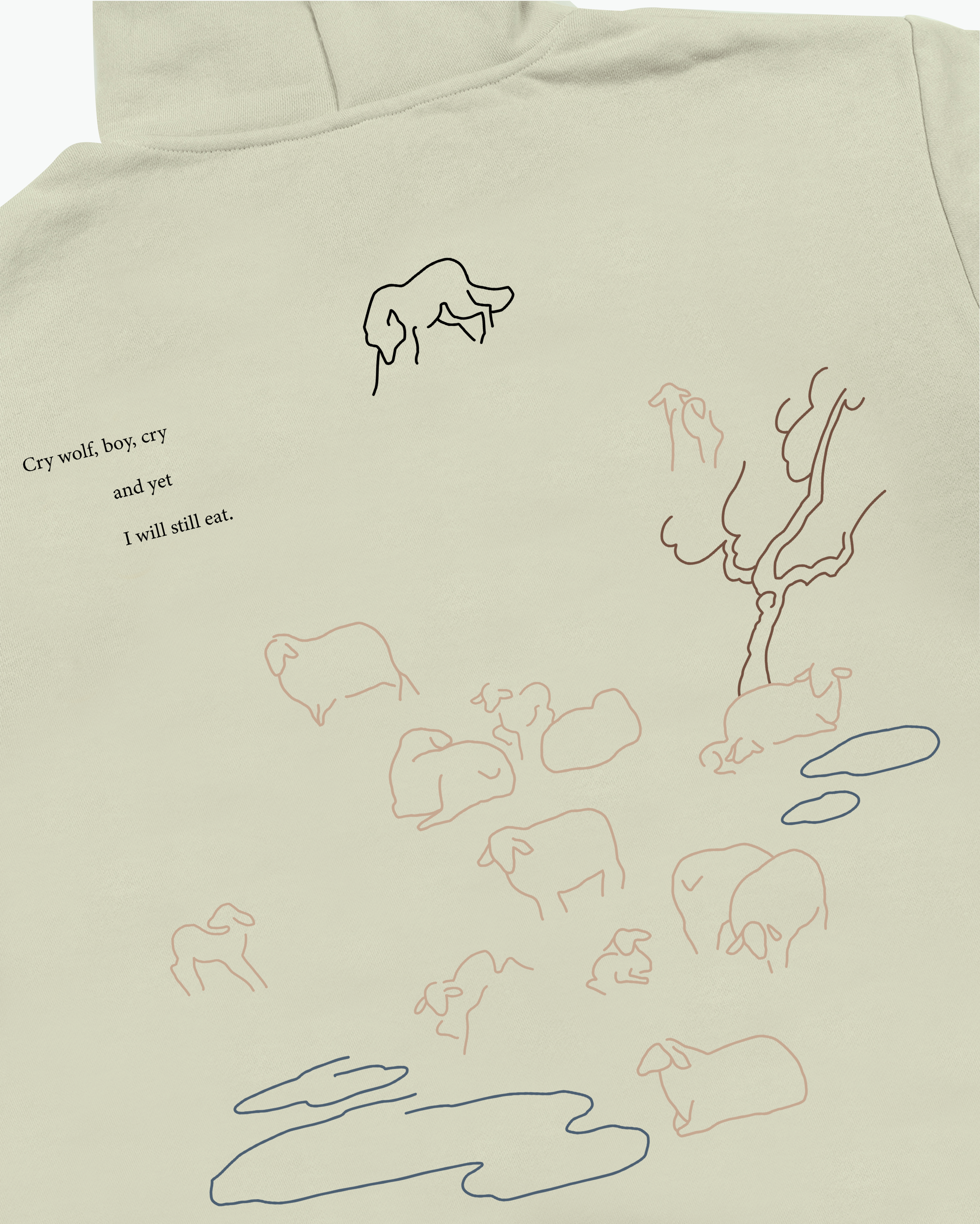 Boy Who Cried Wolf Hoodie / Sage Green-3