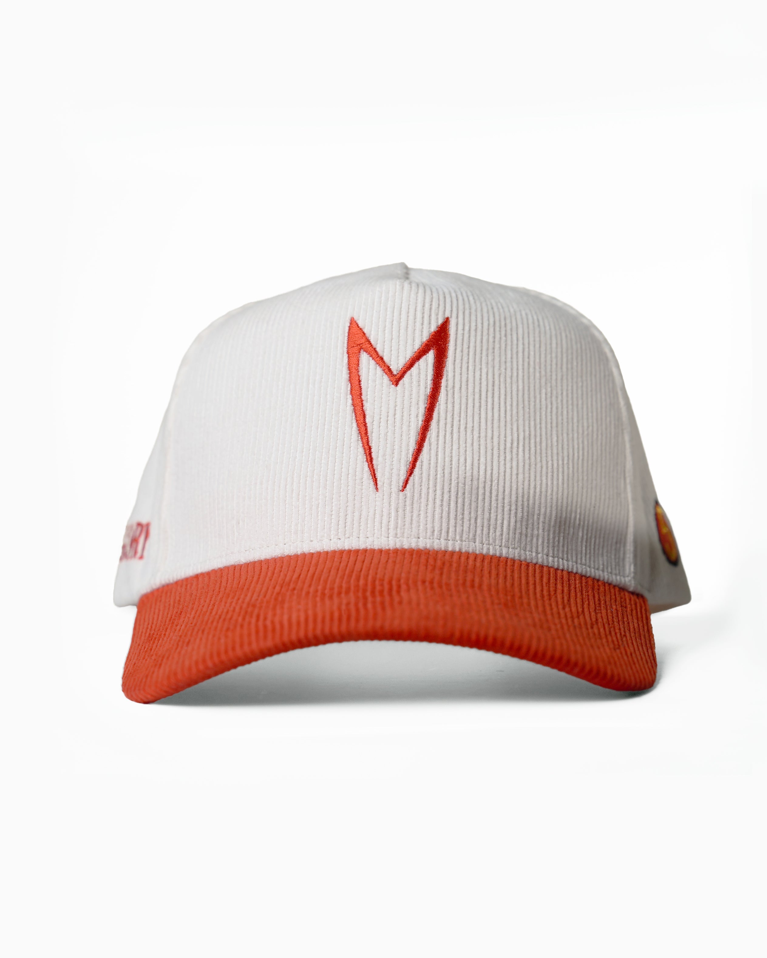 Mach 5 Symbol Premium Corduroy Hat For Speed Racer™ / Cream / Burnt Orange-1
