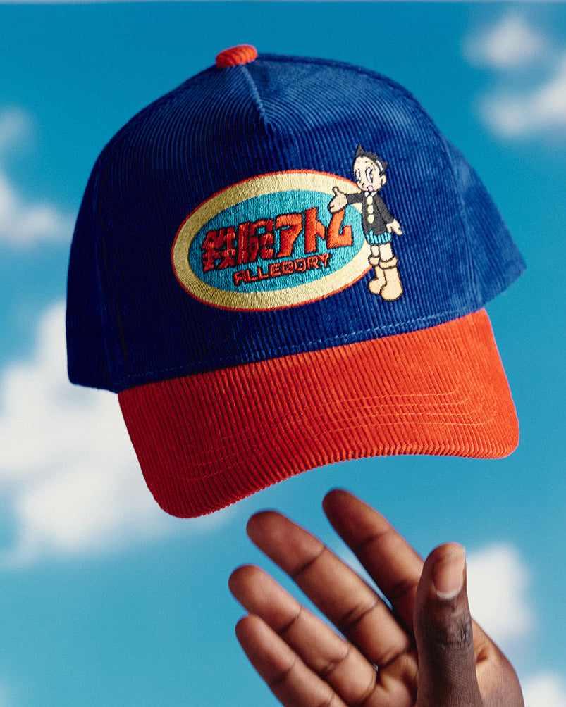 School Boy Mighty Atom Corduroy Hat For Astro Boy™ / Cobalt Blue / Terracotta Red-1