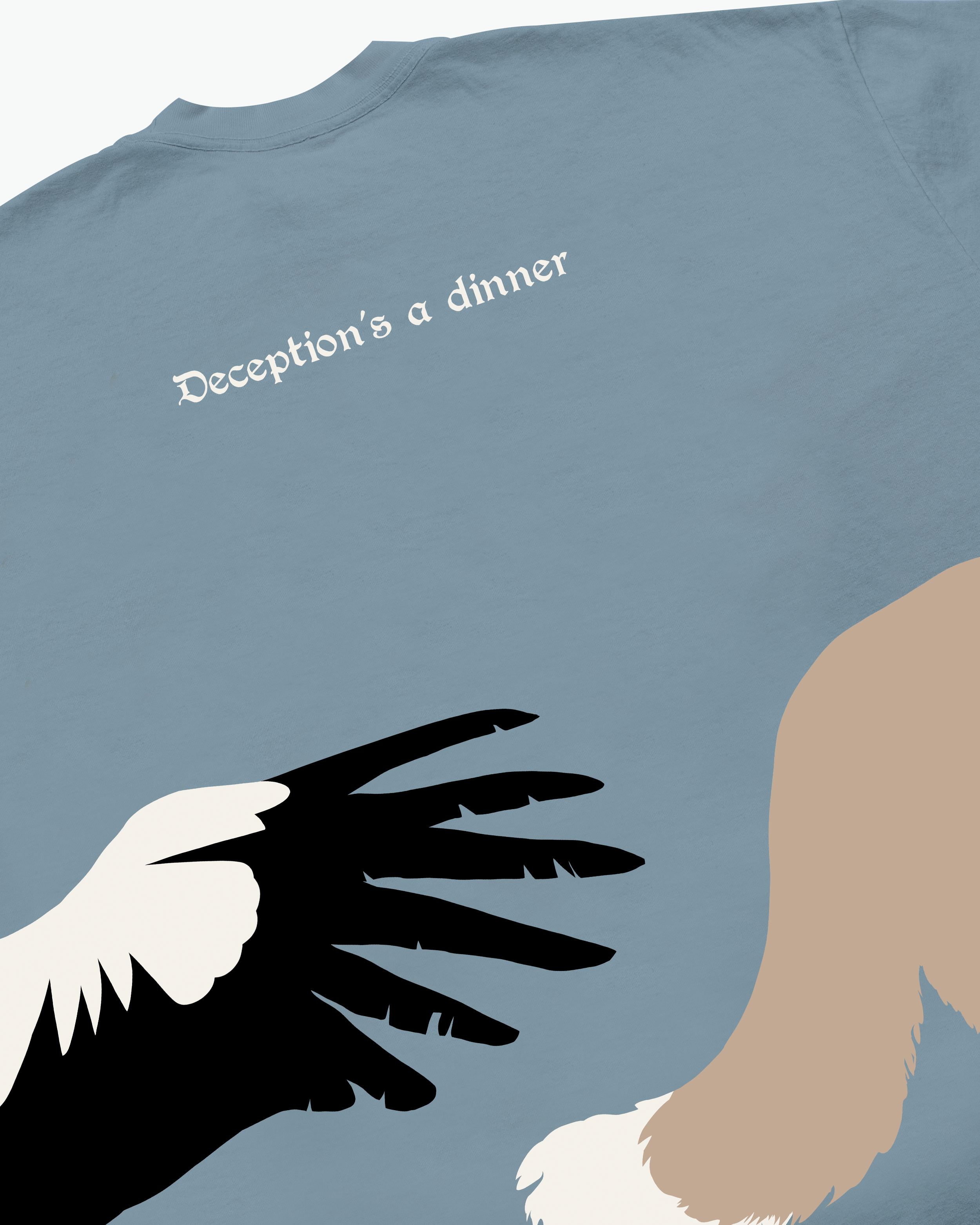 Fox And Stork Tee / Soft Denim Blue-4