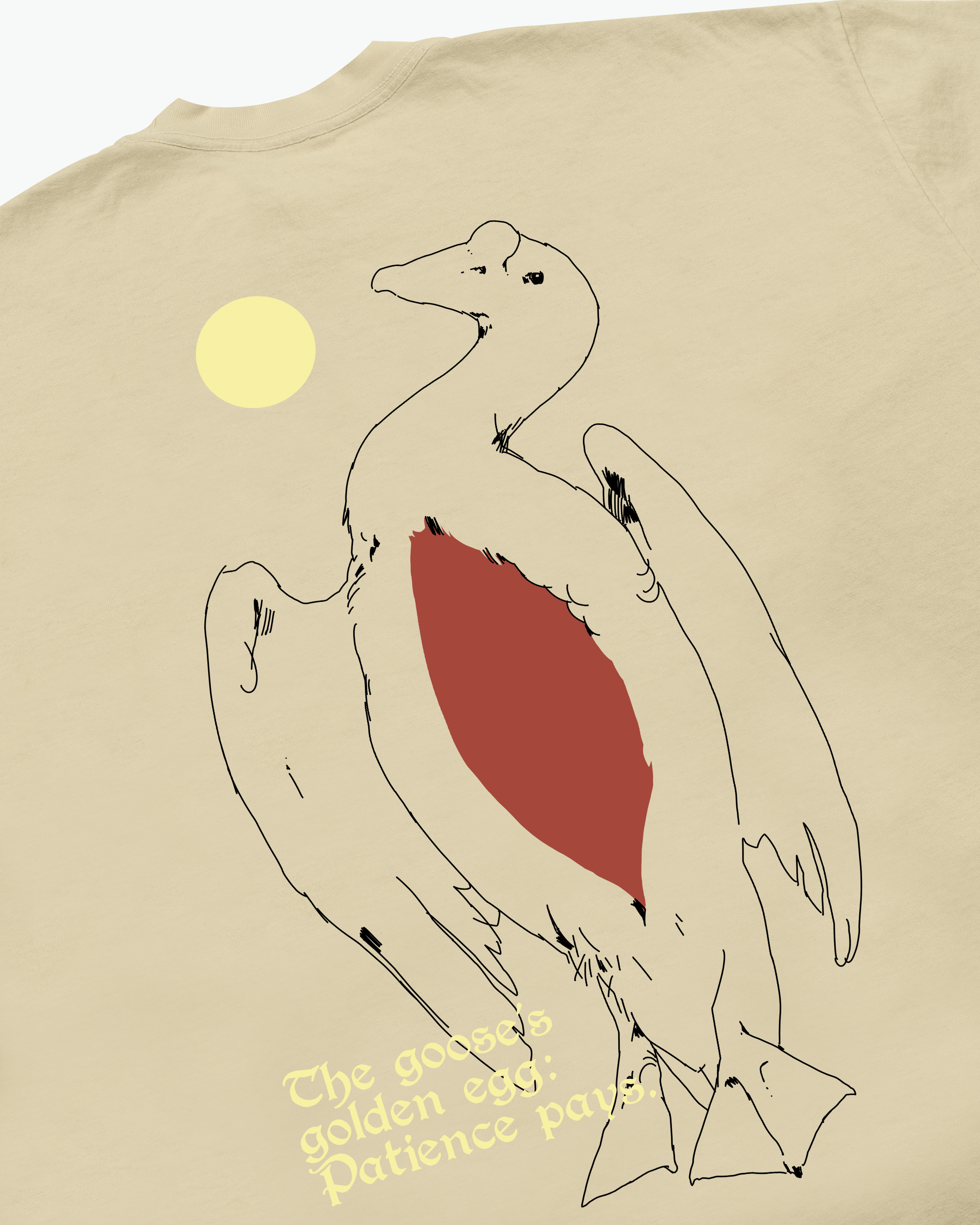 Golden Goose Tee / Washed Gold-3