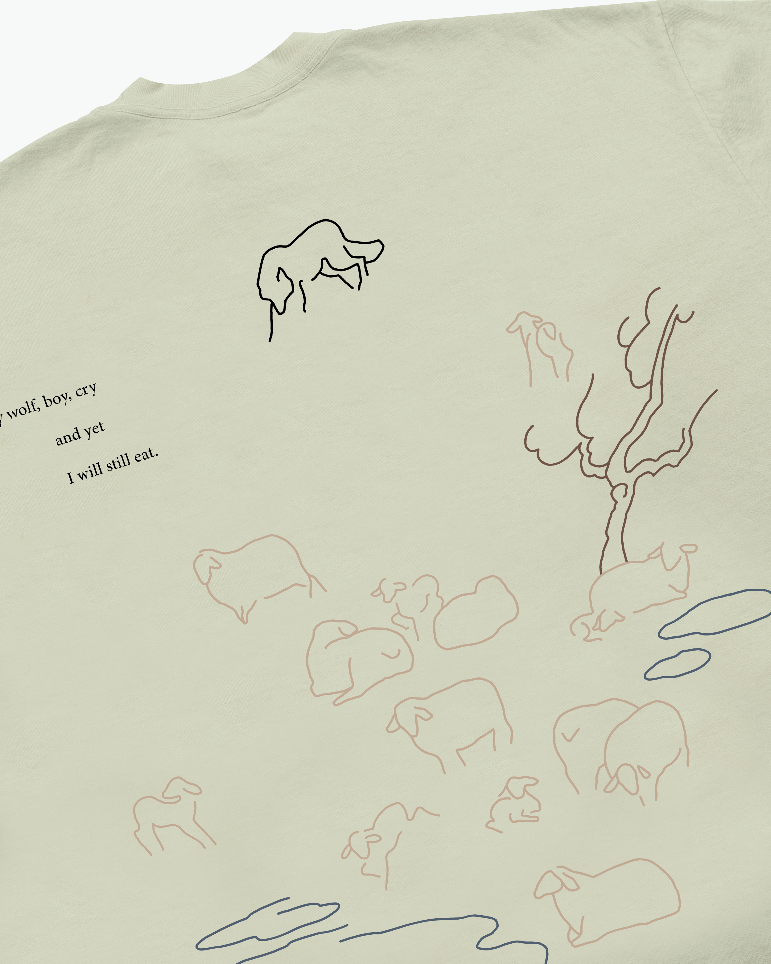 Boy Who Cried Wolf Tee / Sage Green-3